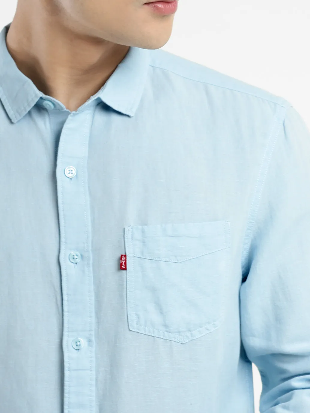 Men's Solid Spread Collar Shirt LEVI'S