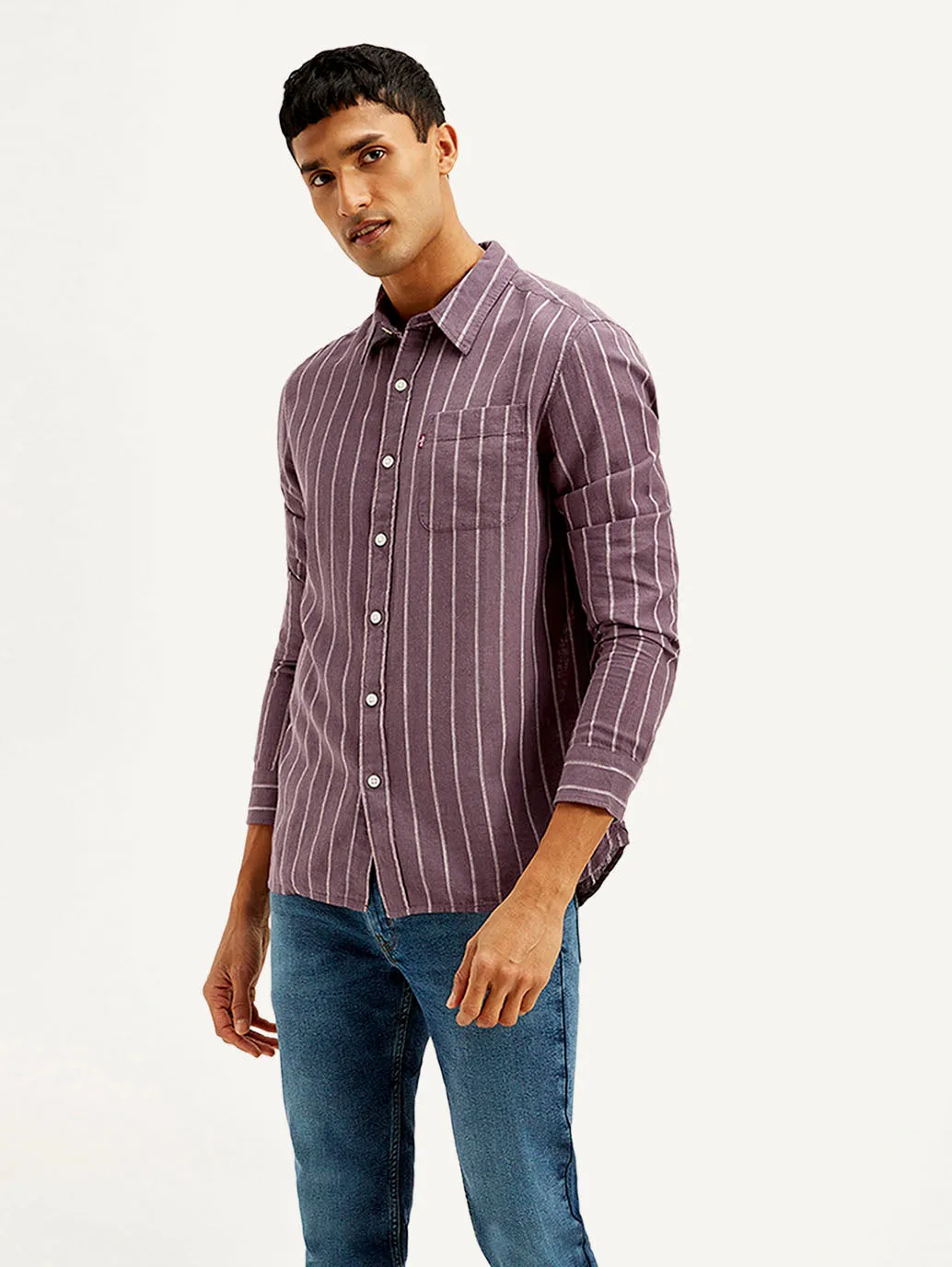 Men's Striped Slim Fit Linen Shirt LEVI'S