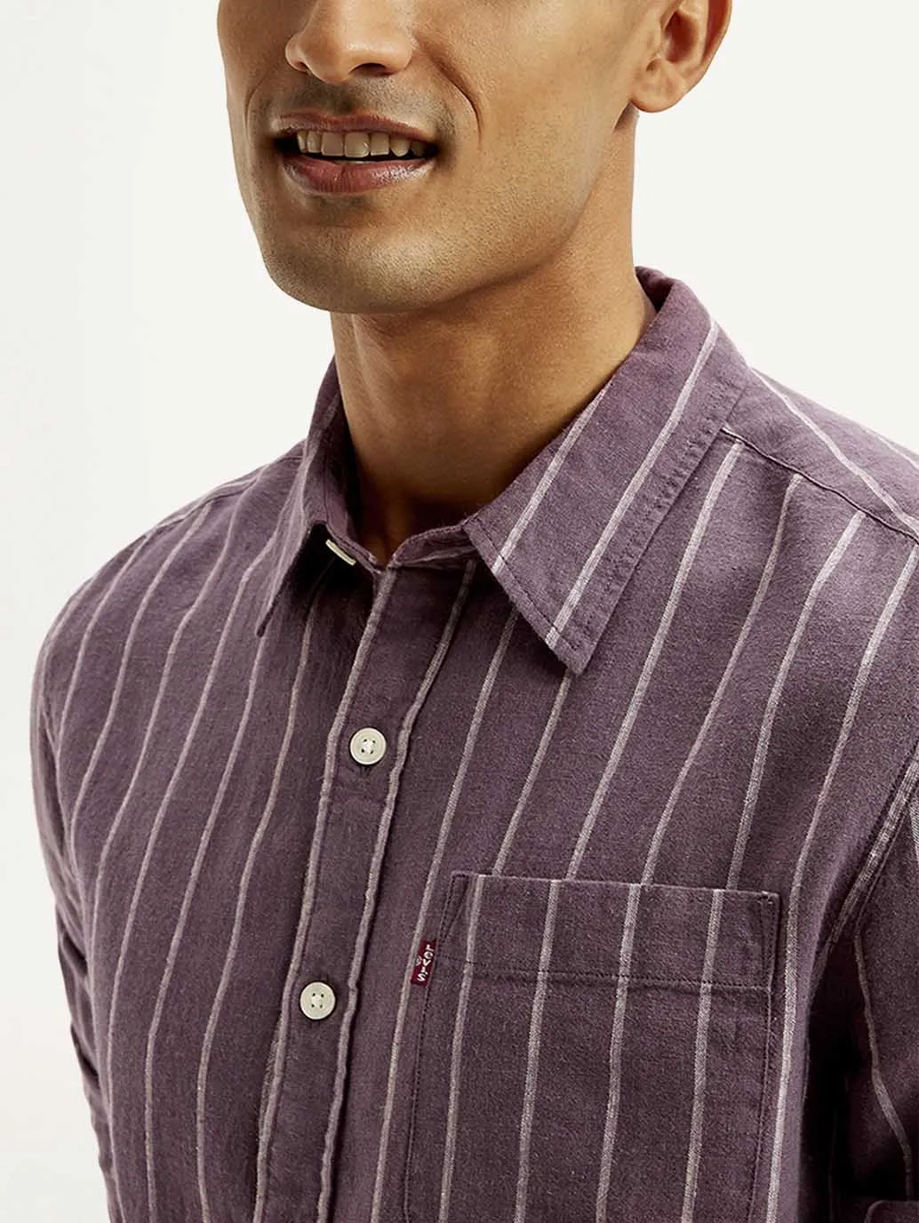 Men's Striped Slim Fit Linen Shirt LEVI'S