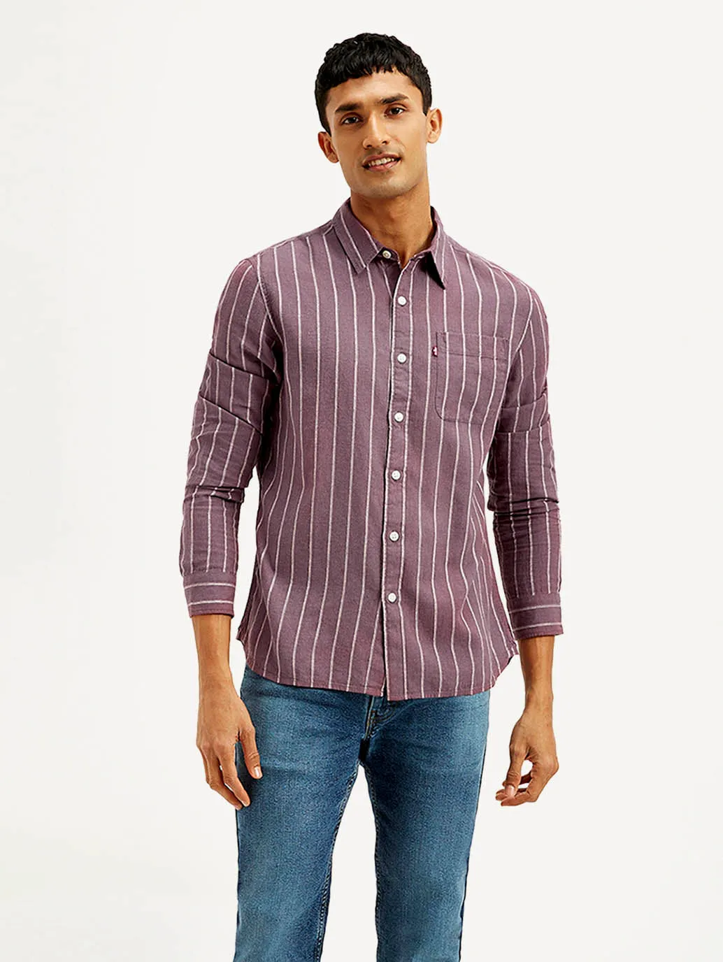 Men's Striped Slim Fit Linen Shirt LEVI'S