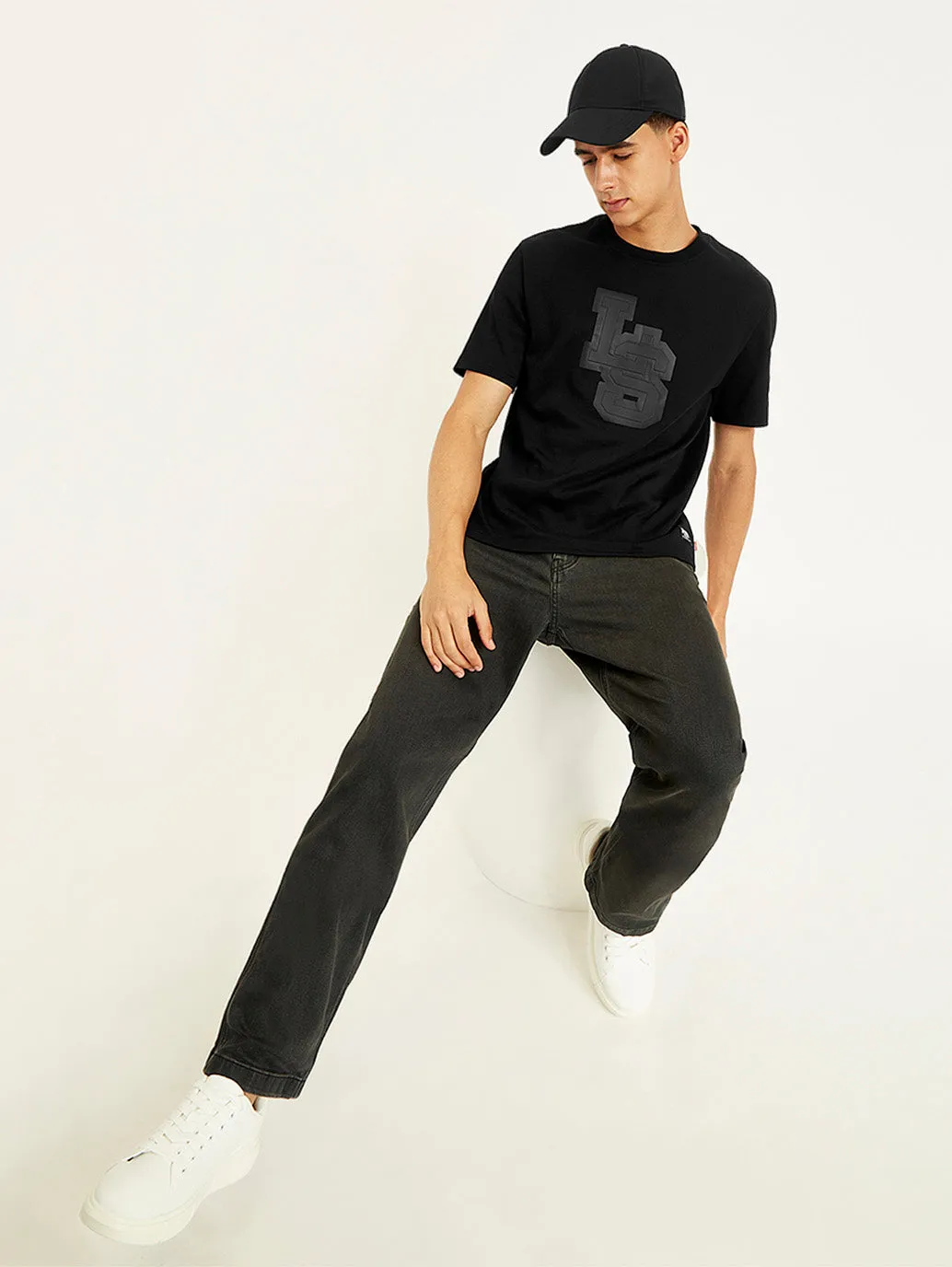 Men's Typographic Print Crew Neck T-shirt LEVI'S