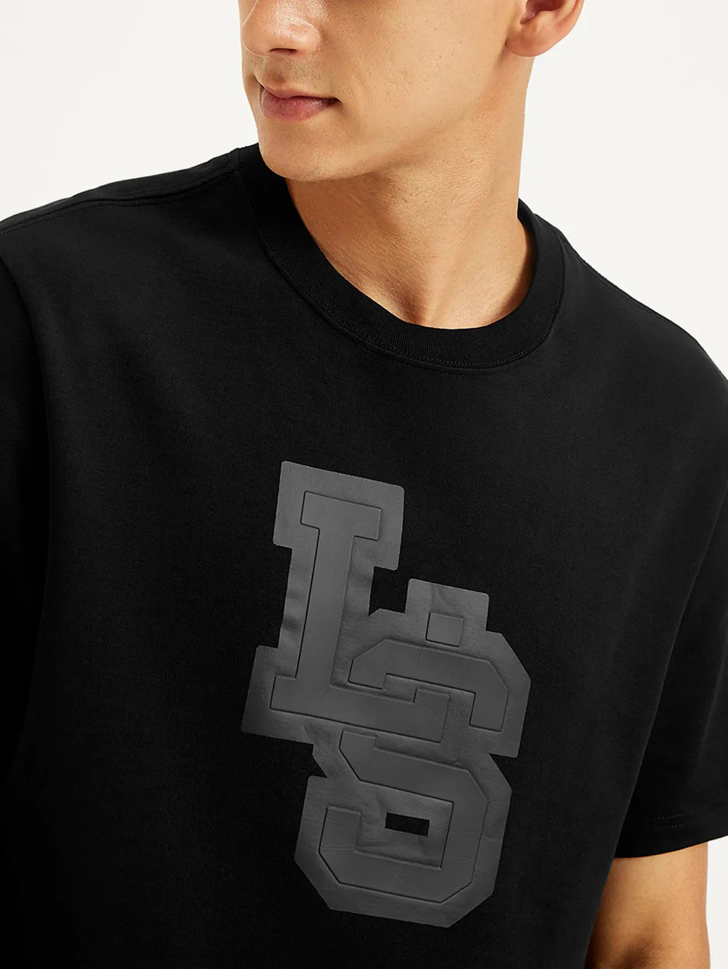 Men's Typographic Print Crew Neck T-shirt LEVI'S
