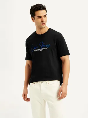 Men's Typographic Print Crew Neck T-Shirt LEVI'S