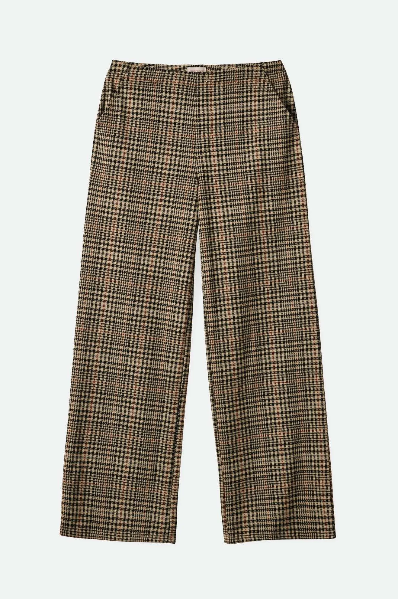 Menswear Plaid Leisure Trouser Pant - Winter White/Black Plaid Brixton