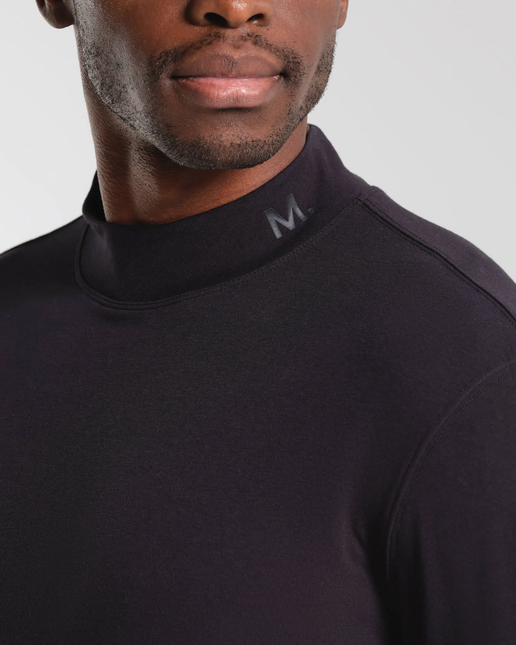 Micro Mock Neck LS Crew Municipal