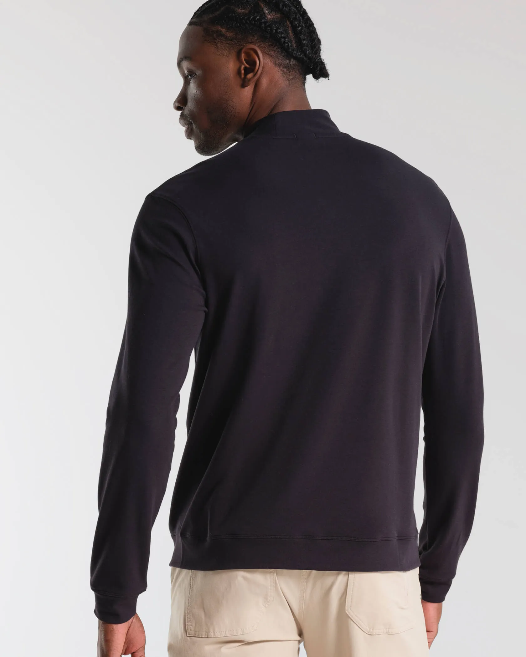 Micro Mock Neck LS Crew Municipal