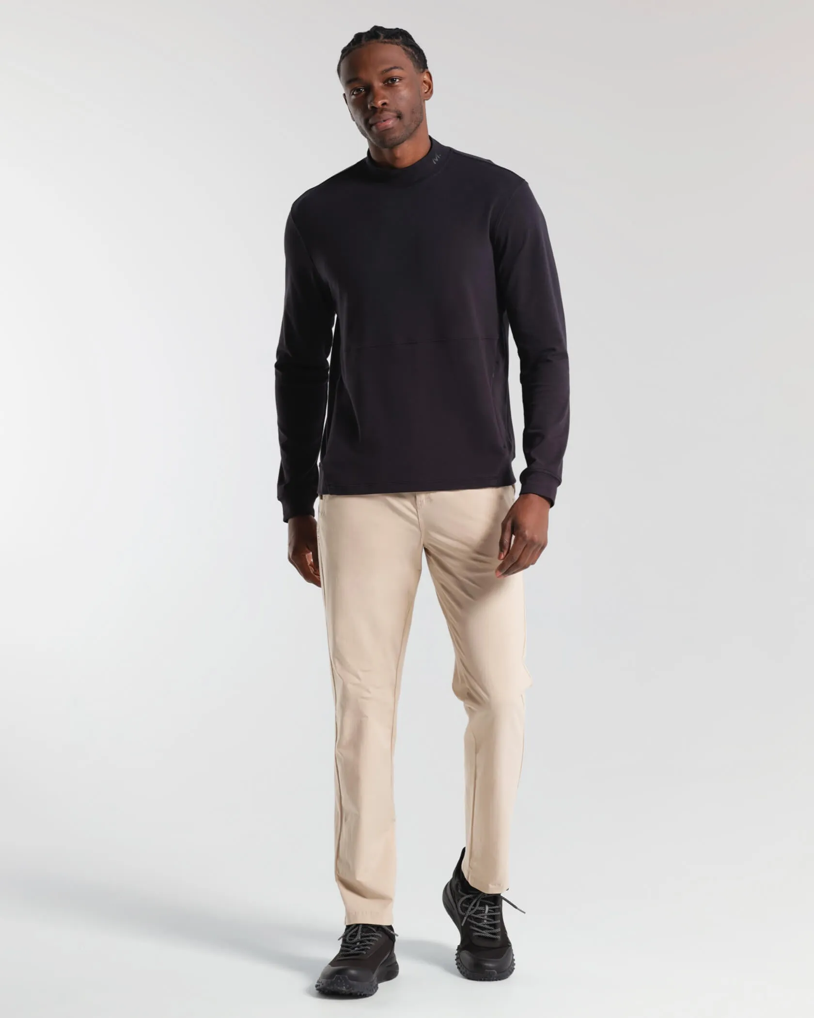 Micro Mock Neck LS Crew Municipal