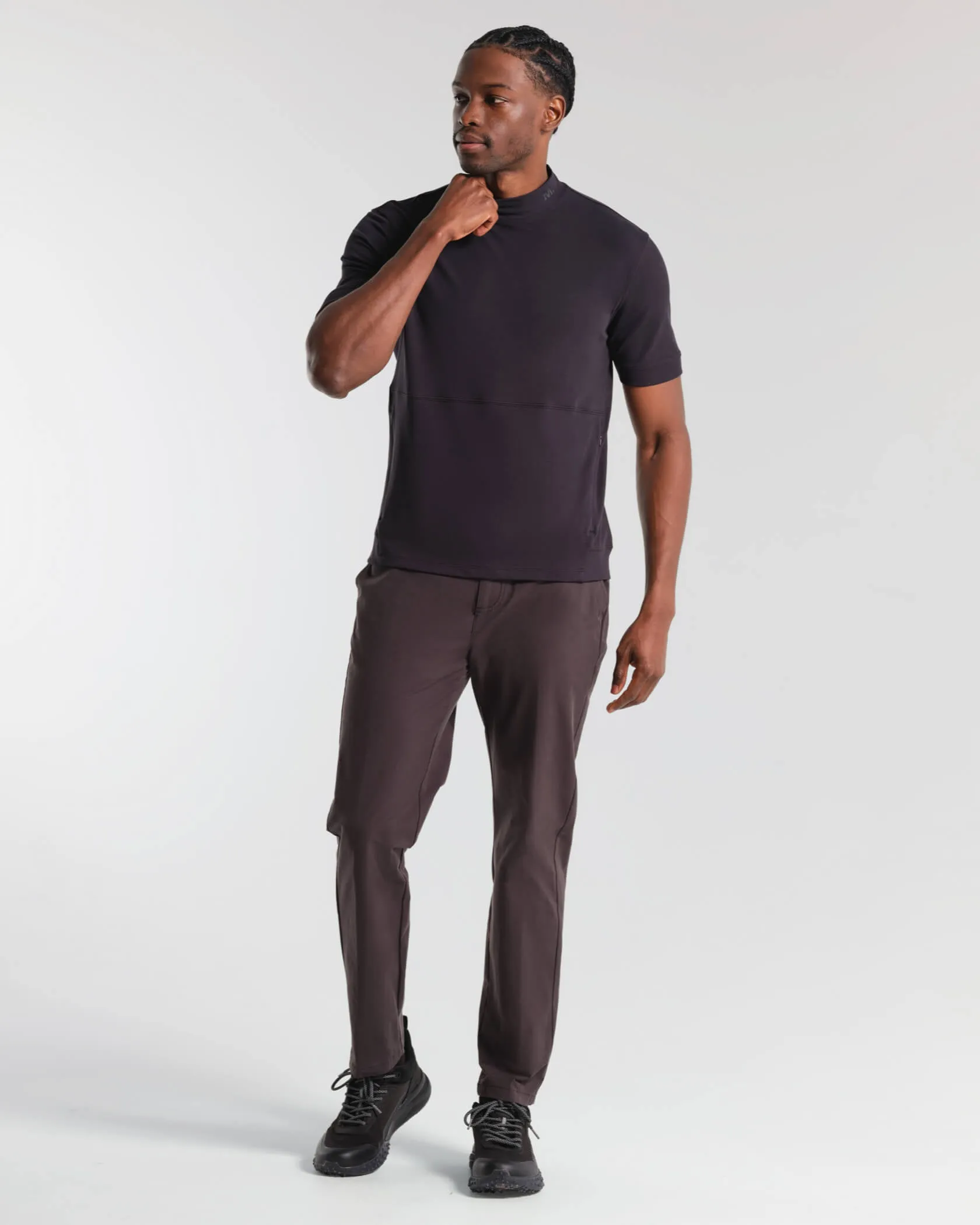 Micro Mock Neck SS Crew Municipal
