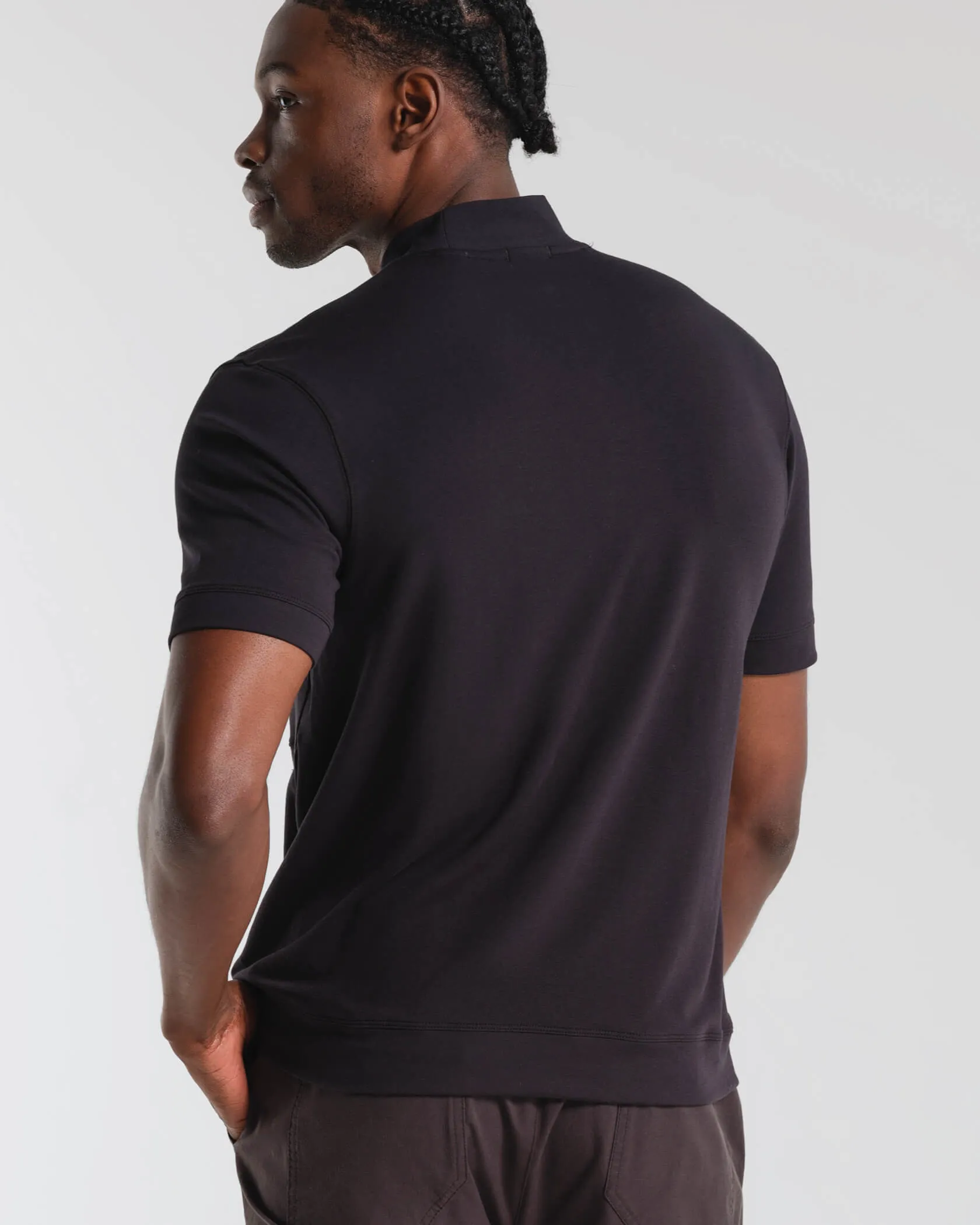 Micro Mock Neck SS Crew Municipal