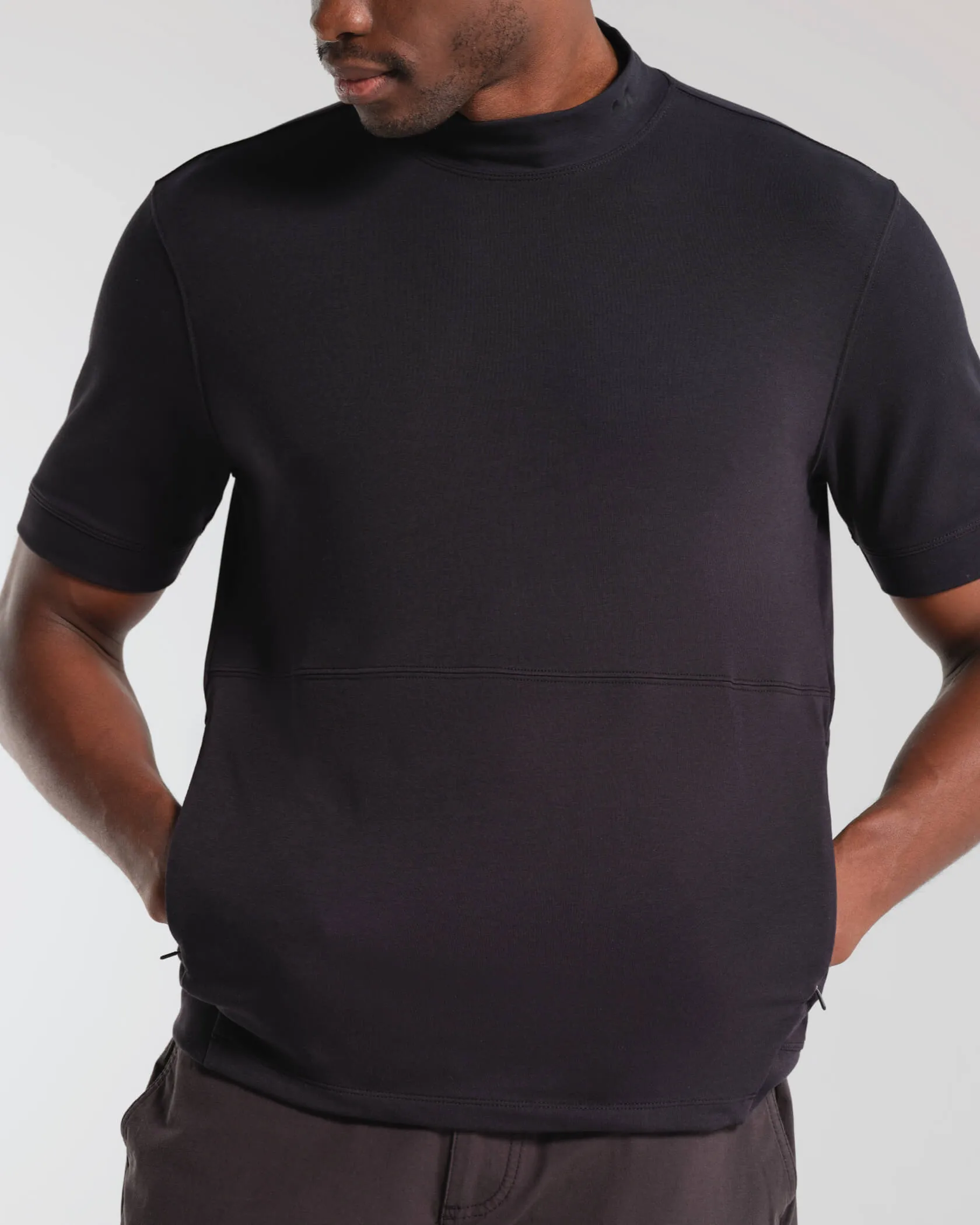 Micro Mock Neck SS Crew Municipal
