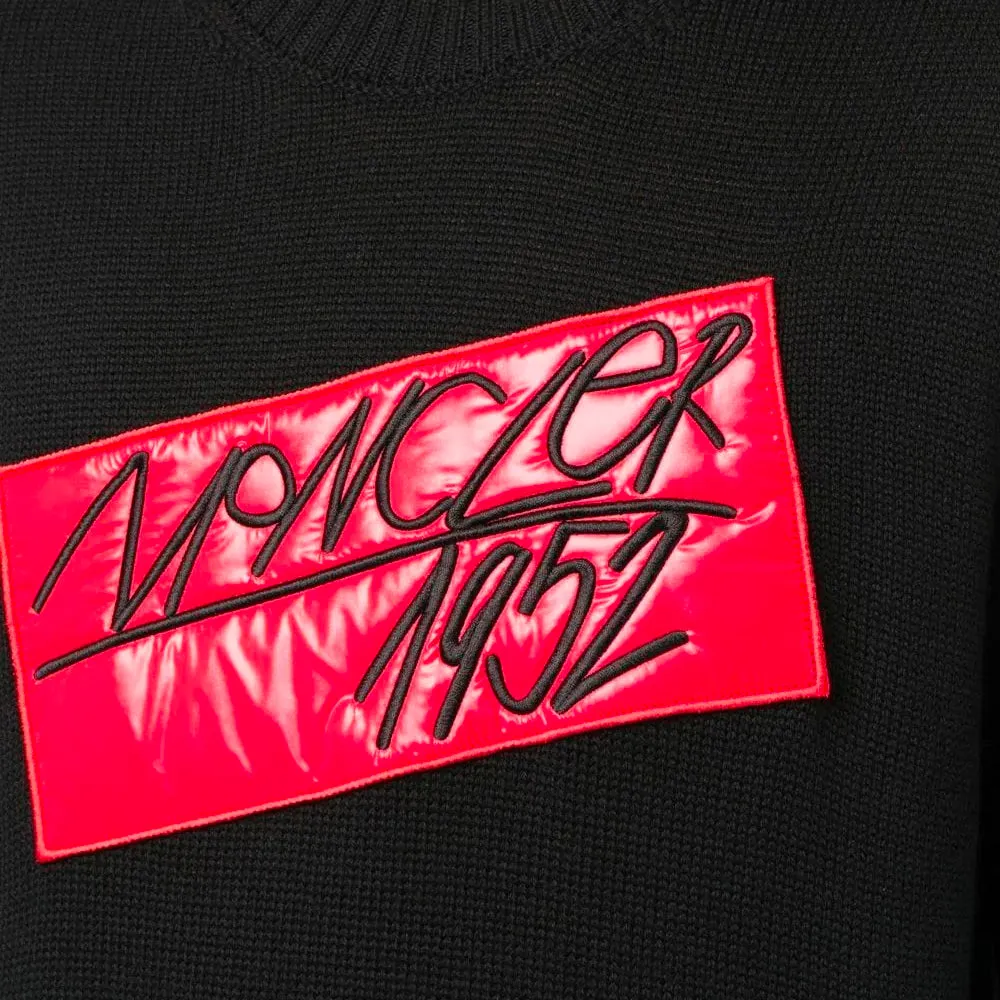 Moncler 1952 Appliqué Virgin Wool Jumper