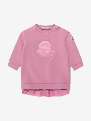 Moncler Enfant Baby Girls Logo Sweater Dress in Pink