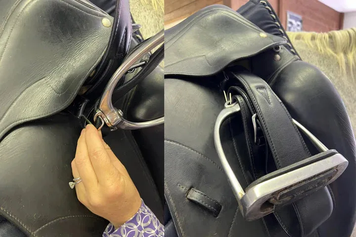 Mono-Stirrup Leather with Tether Shield Stirrup Lock