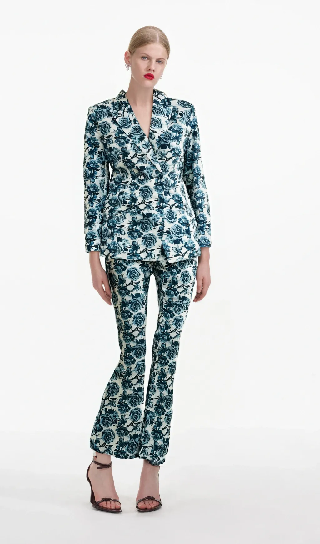 Morgane floral-print jacket & trousers matching set Gloria Lanvin