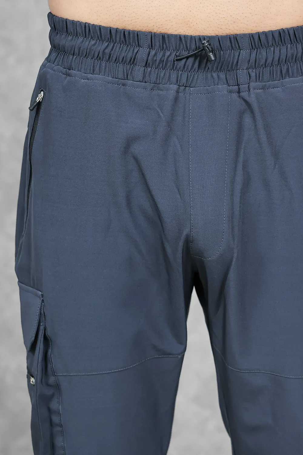 Muscle-Up Ribbed Tank - Black & Impact Woven Cargos - Dark Grey