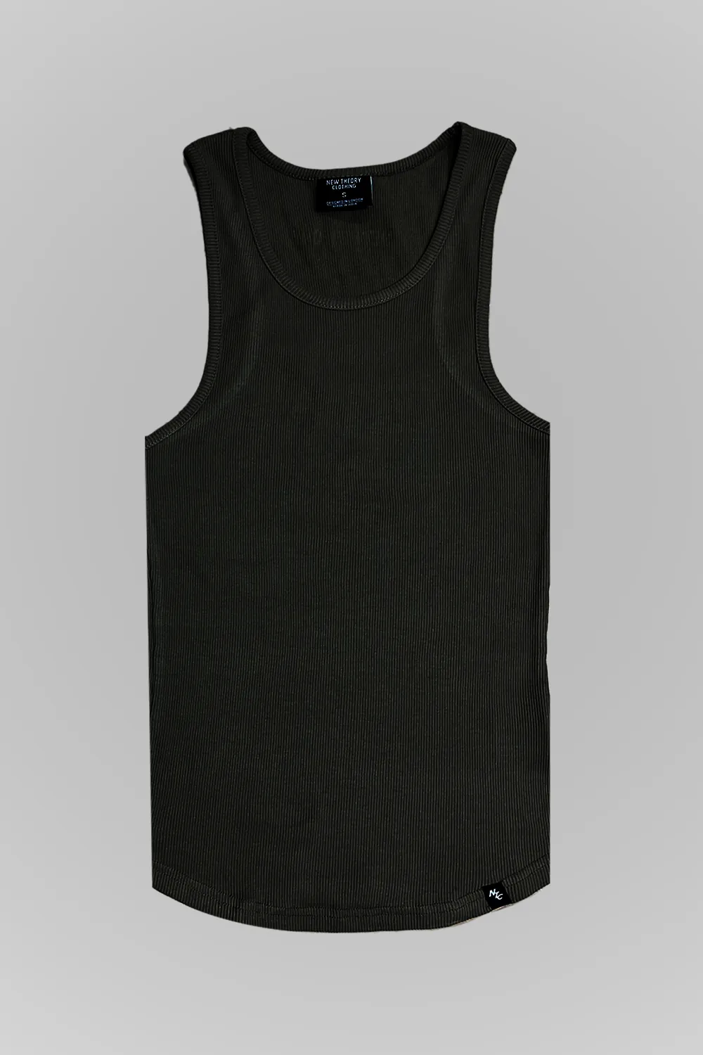 Muscle-Up Ribbed Tank - Black & Impact Woven Cargos - Dark Grey