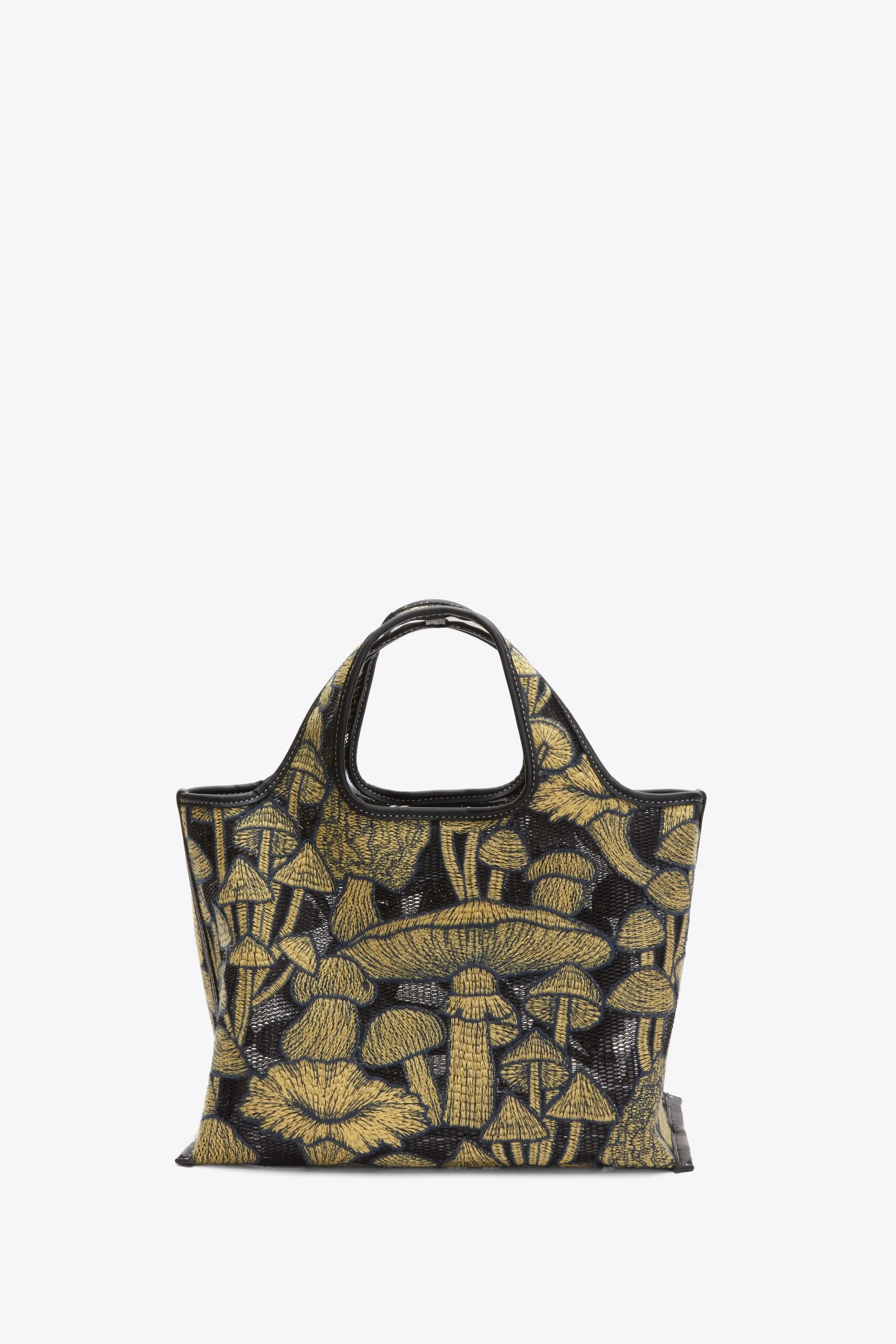 Mushroom Embroidery Mini Market Tote