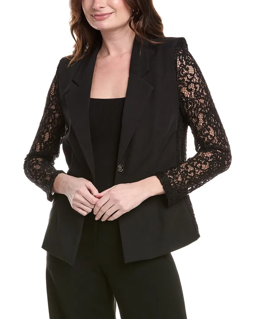 Nanette Nanette Lepore Lace Sleeve Blazer