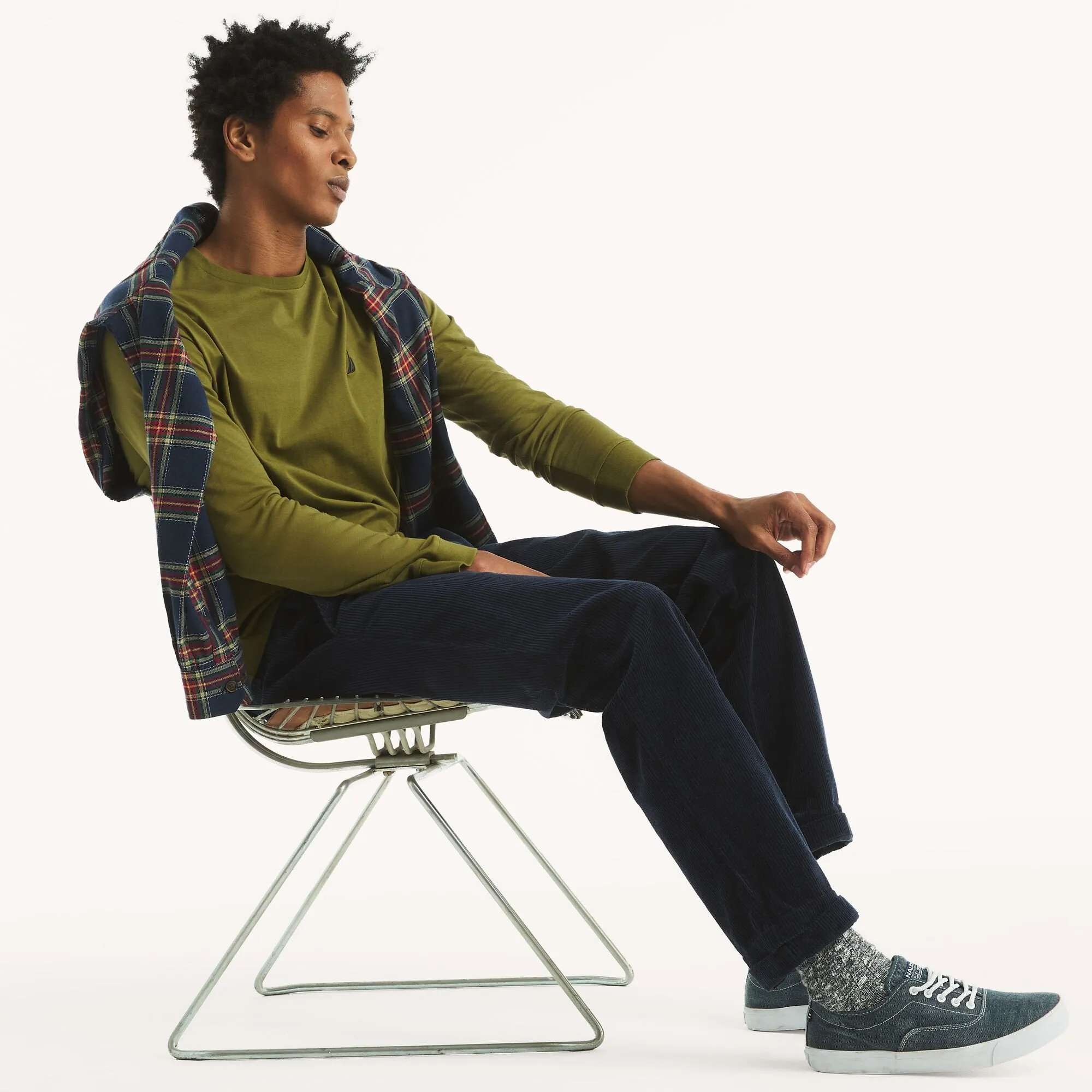 Nautica Crewneck Long-Sleeve T-Shirt