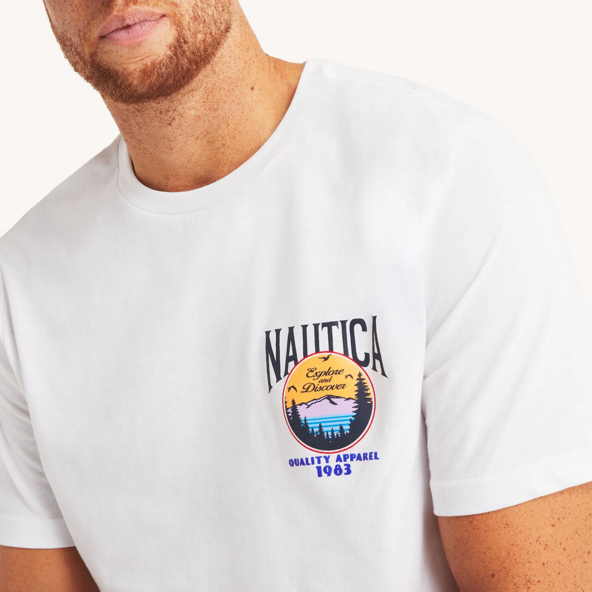 Nautica Mens Big & Tall Great Outdoors Graphic T-Shirt