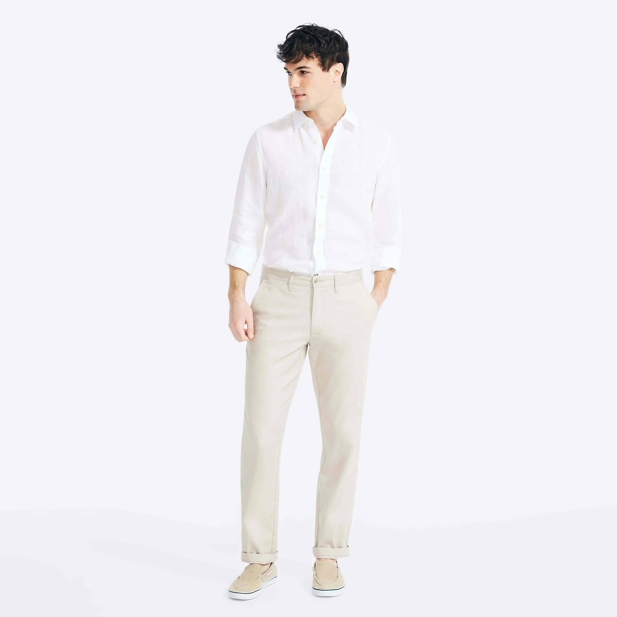 Nautica Mens Classic Fit Wrinkle-Resistant Deck Pant