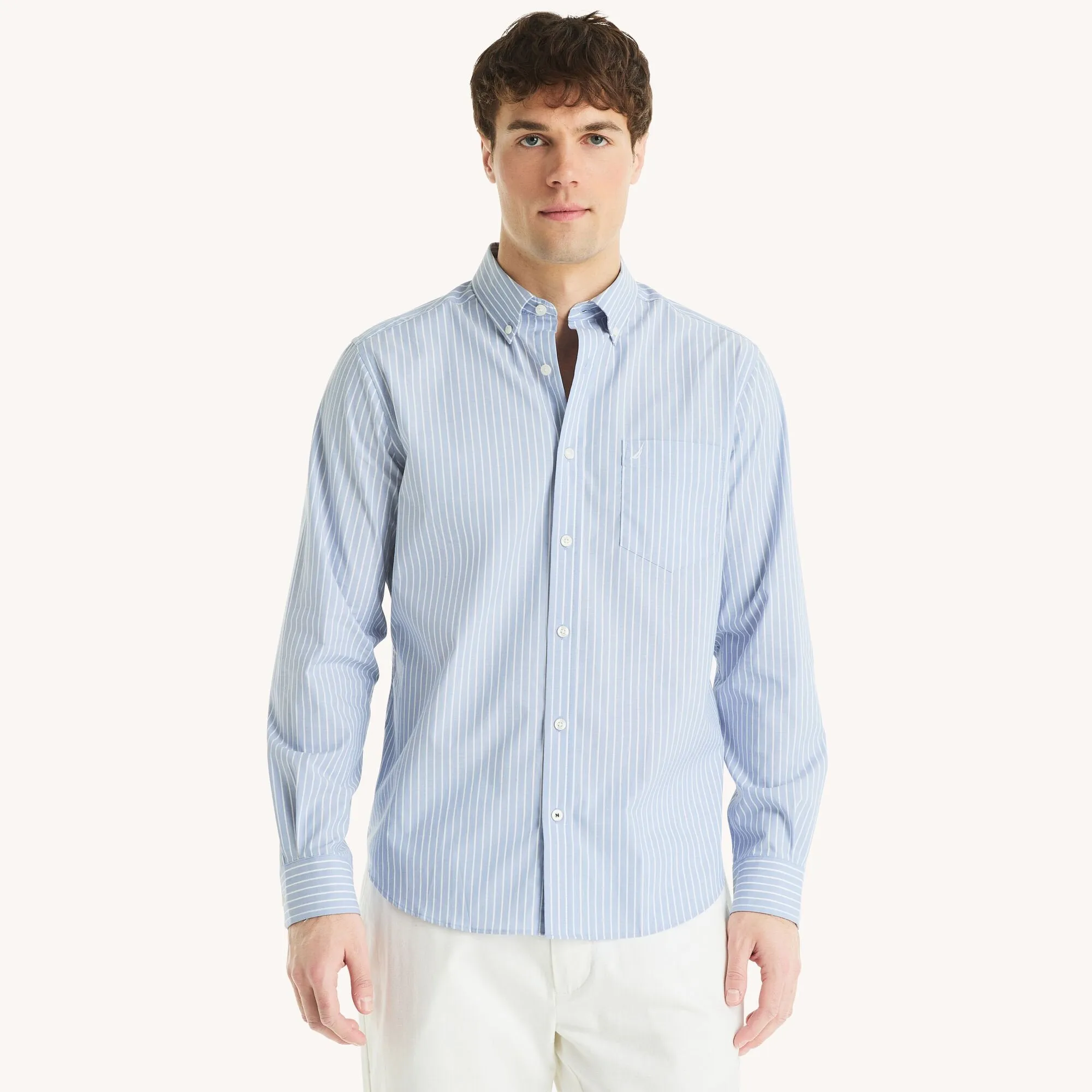 Nautica Mens Classic Fit Wrinkle-Resistant Plaid Shirt