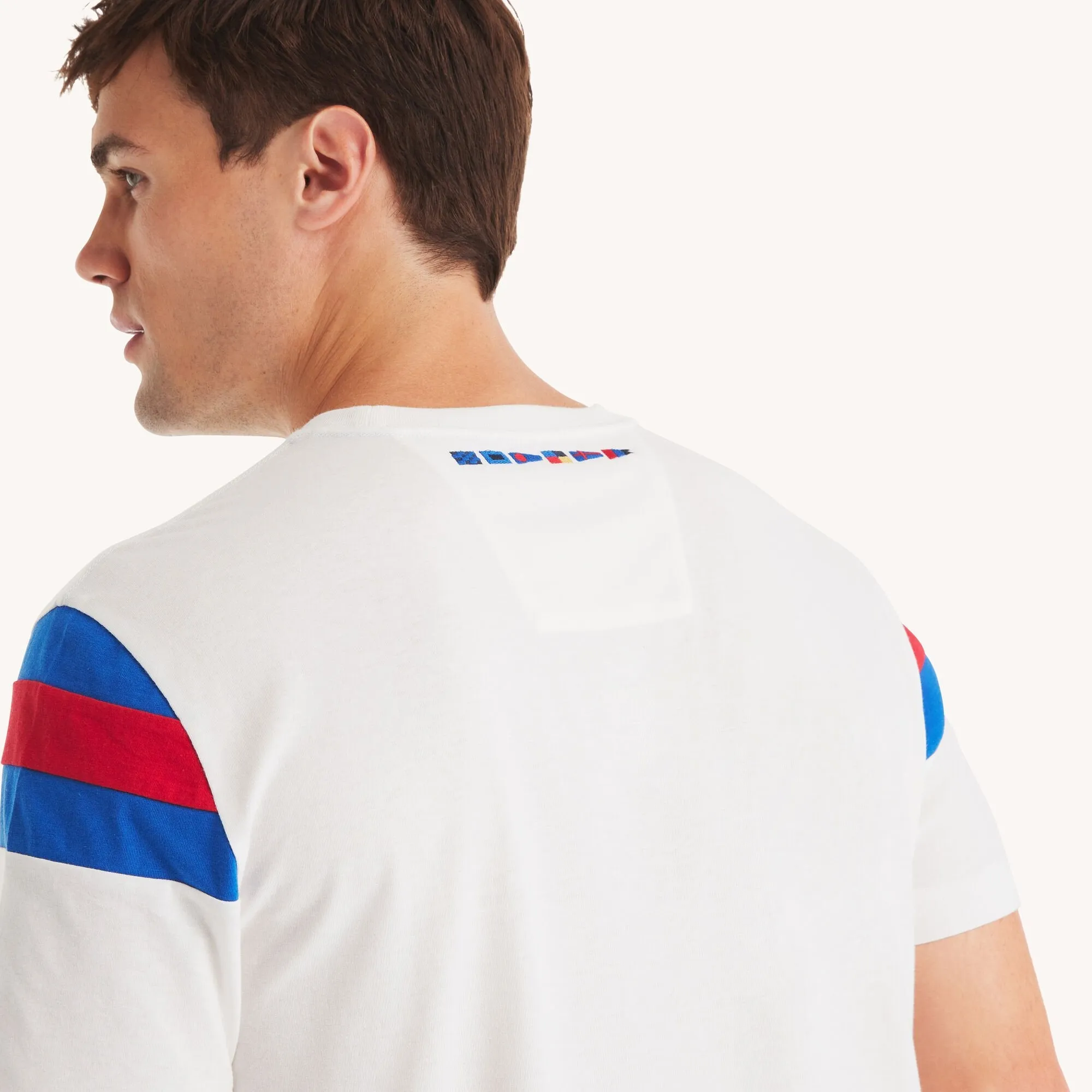 Nautica Mens Colorblock Crewneck T-Shirt