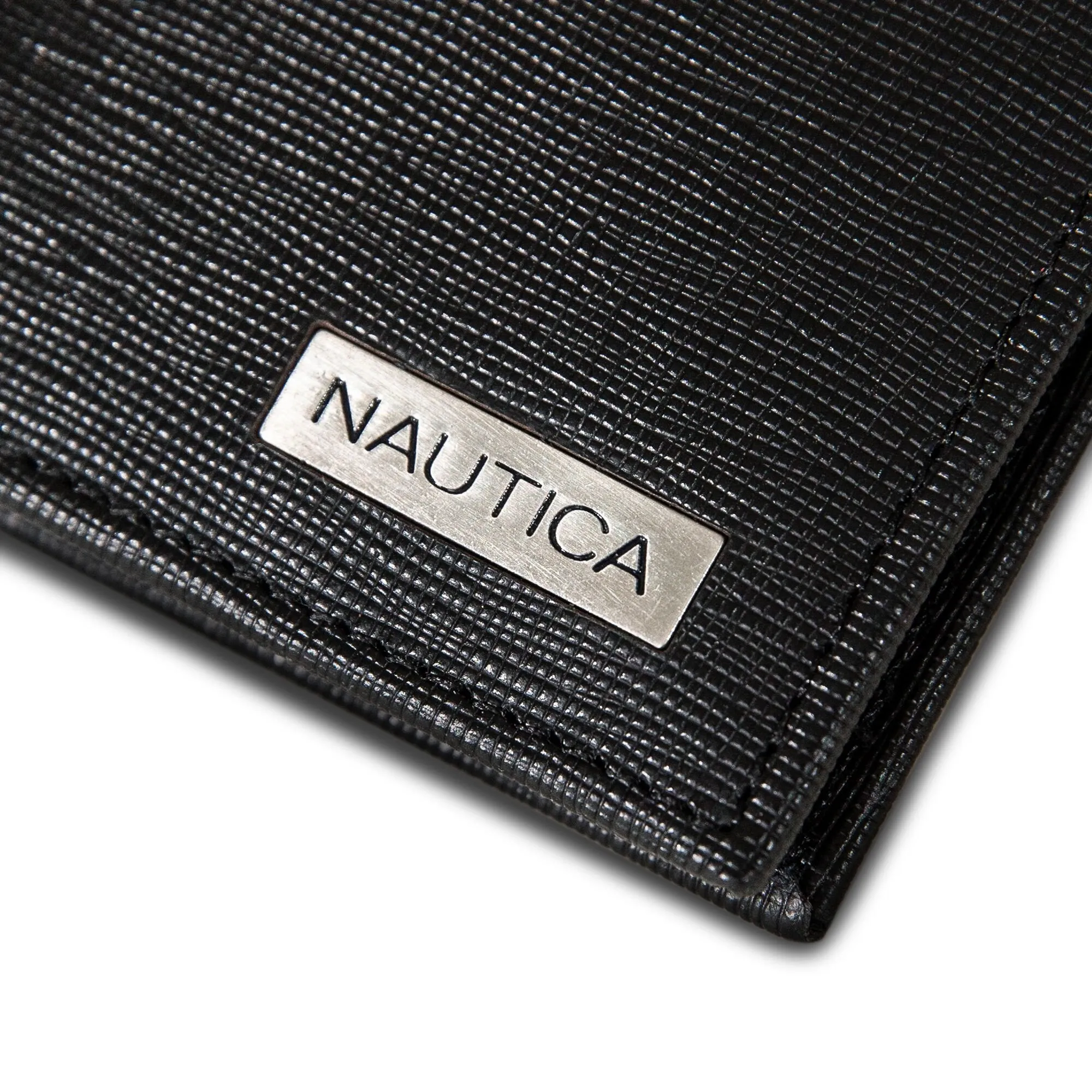 Nautica Mens Leather Bifold Wallet