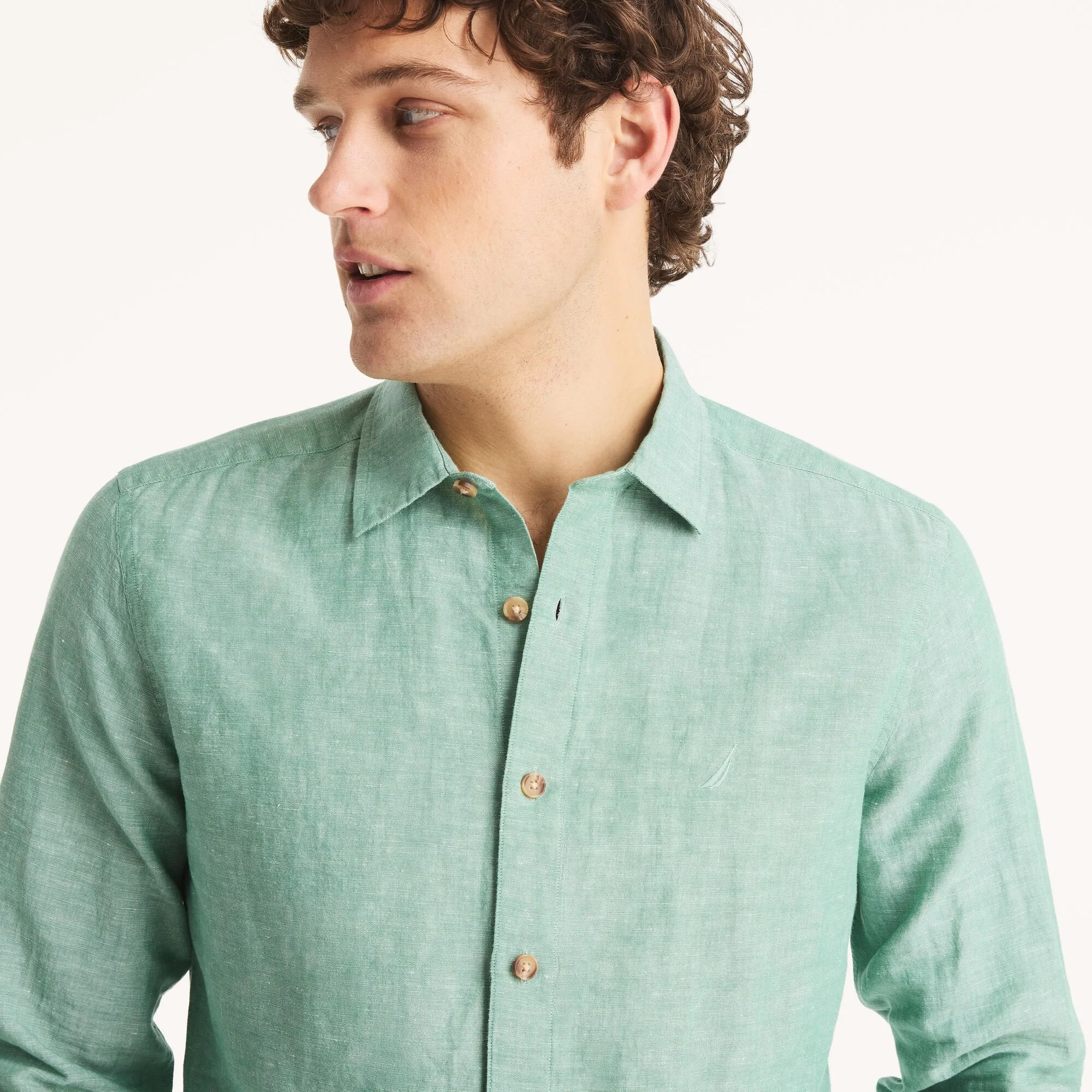 Nautica Mens Linen Shirt