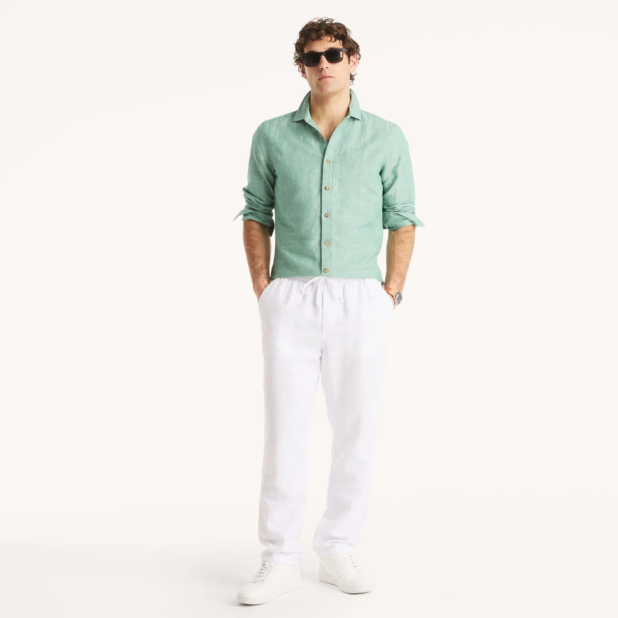 Nautica Mens Linen Shirt