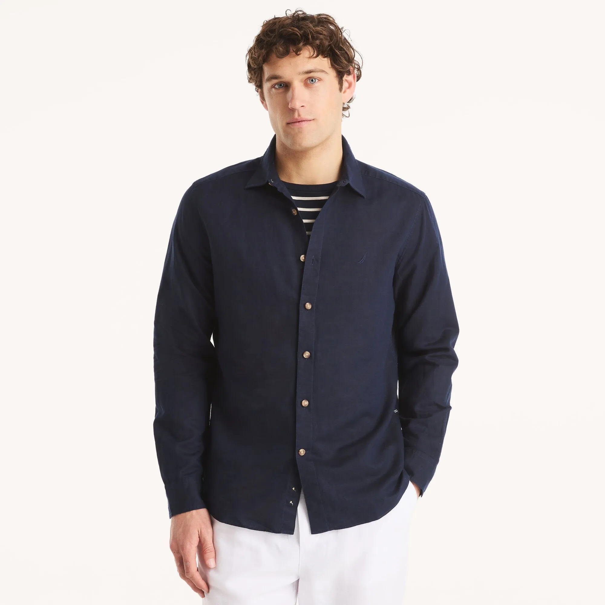 Nautica Mens Linen Shirt