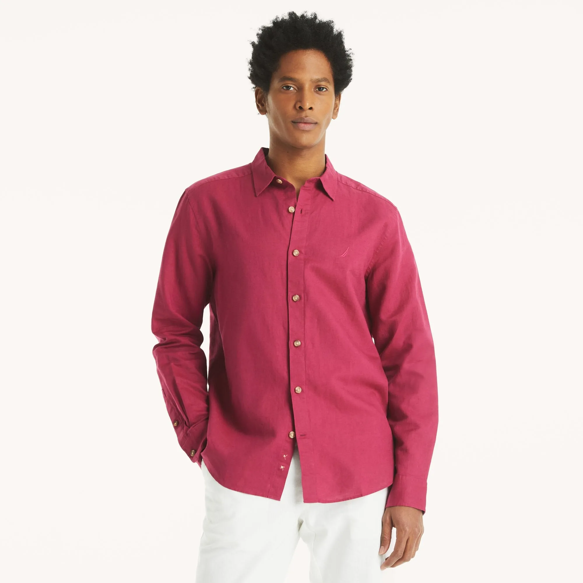 Nautica Mens Linen Shirt