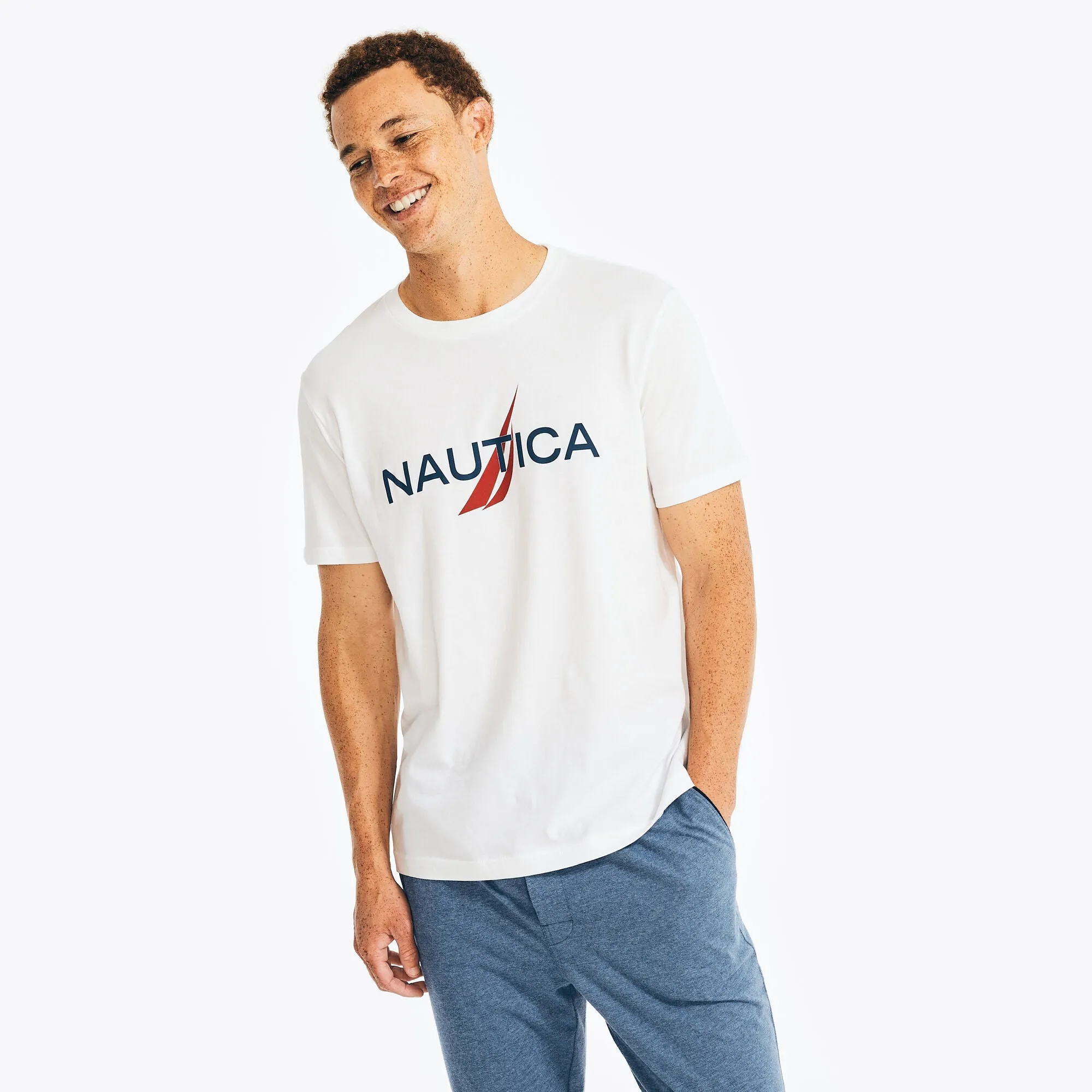 Nautica Mens Logo Graphic Sleep T-Shirt