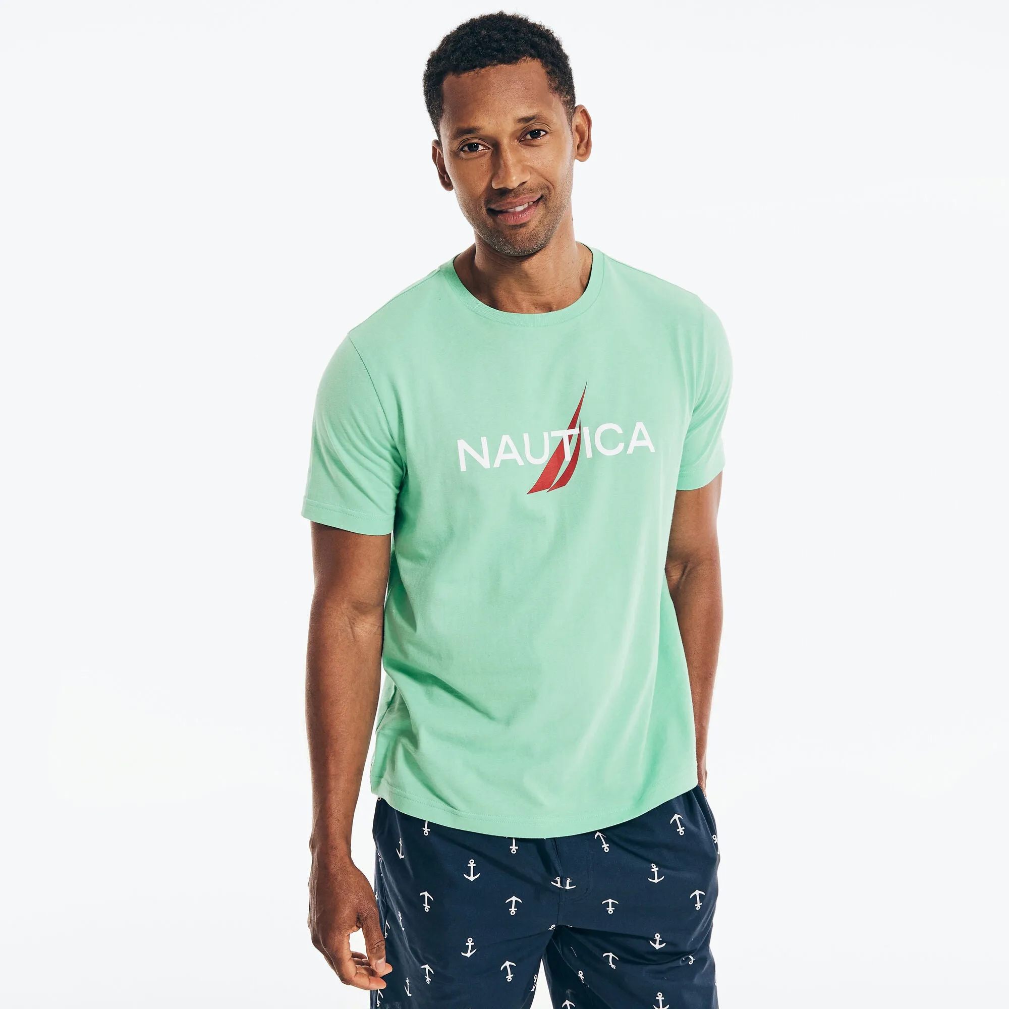 Nautica Mens Logo Graphic Sleep T-Shirt