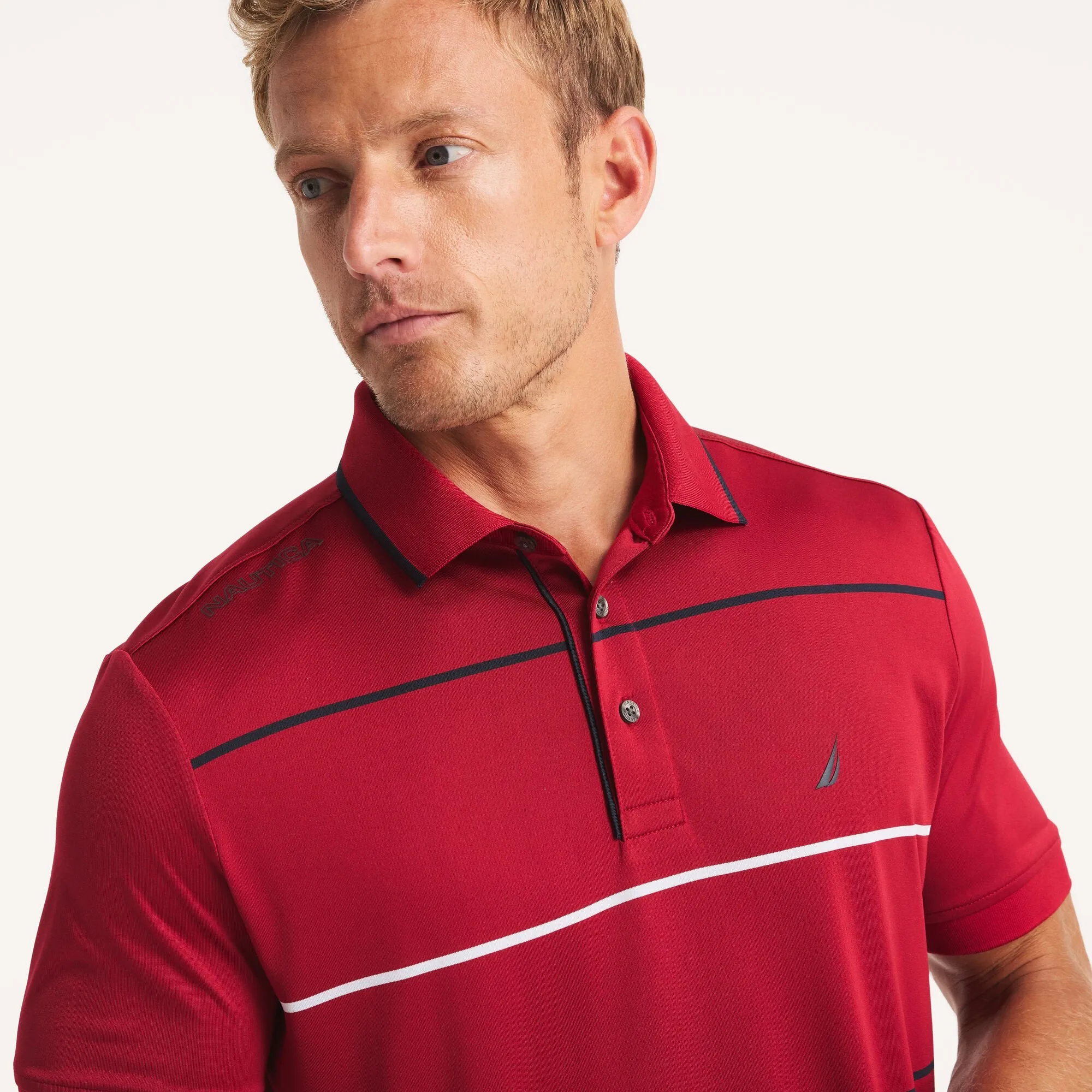 Nautica Mens Navtech Classic Fit Polo