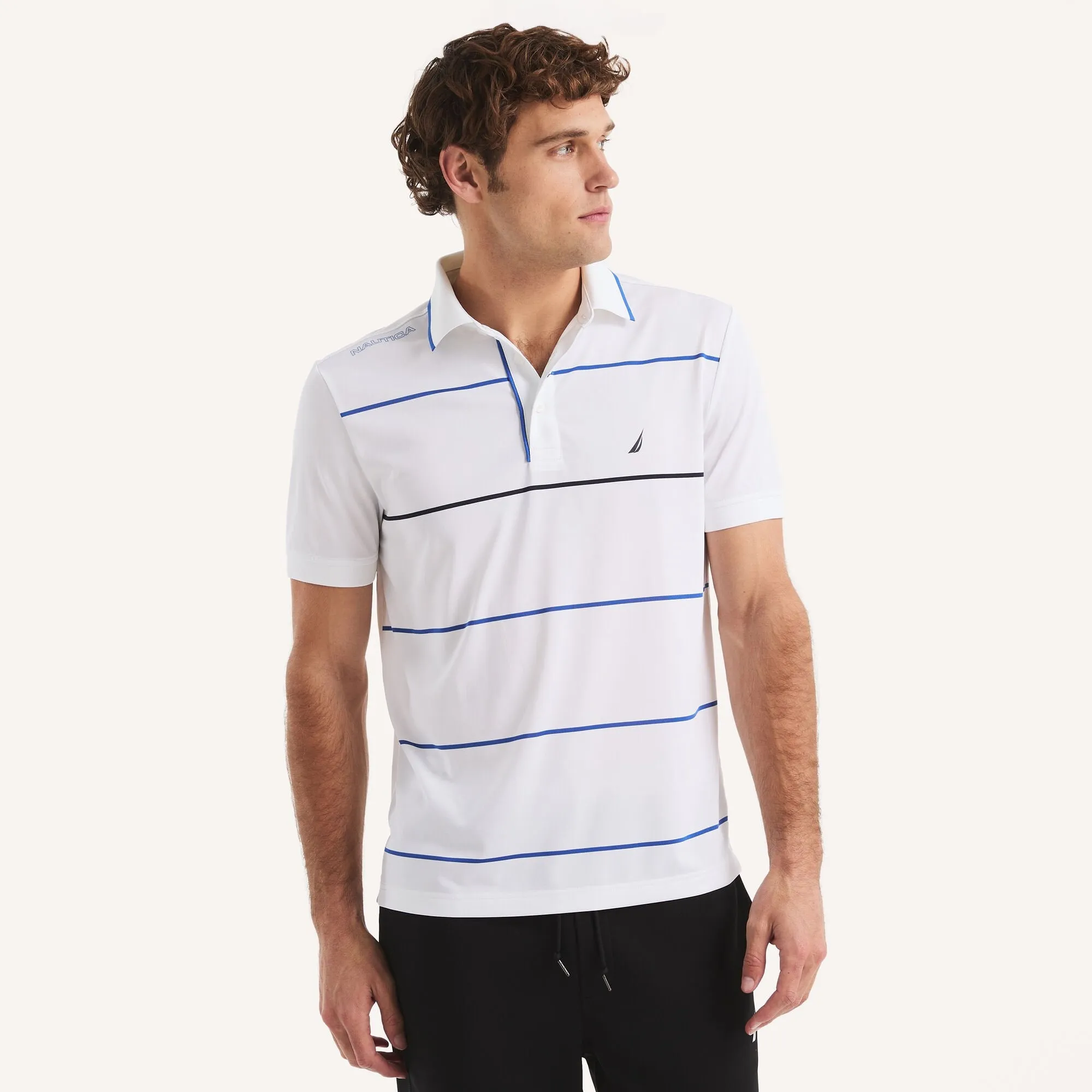 Nautica Mens Navtech Classic Fit Polo