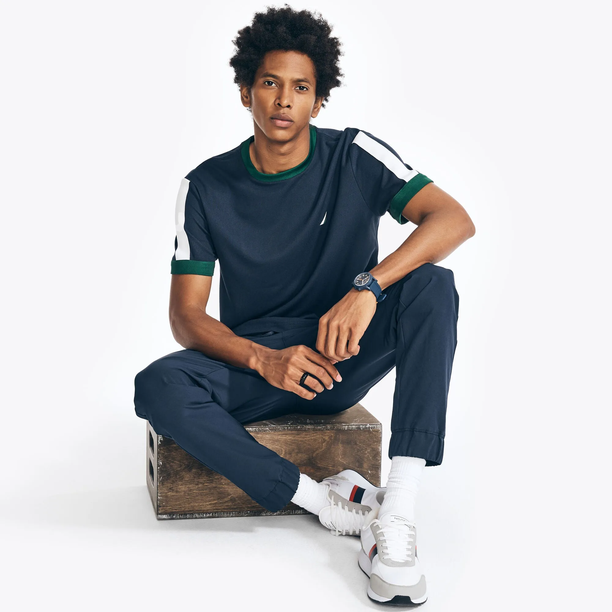 Nautica Mens Navtech Sustainably Crafted Crewneck T-Shirt