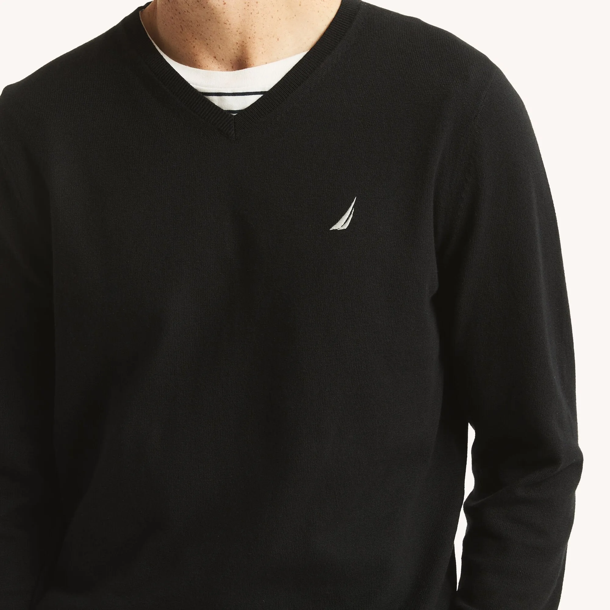 Nautica Mens Navtech V-Neck Deck Sweater