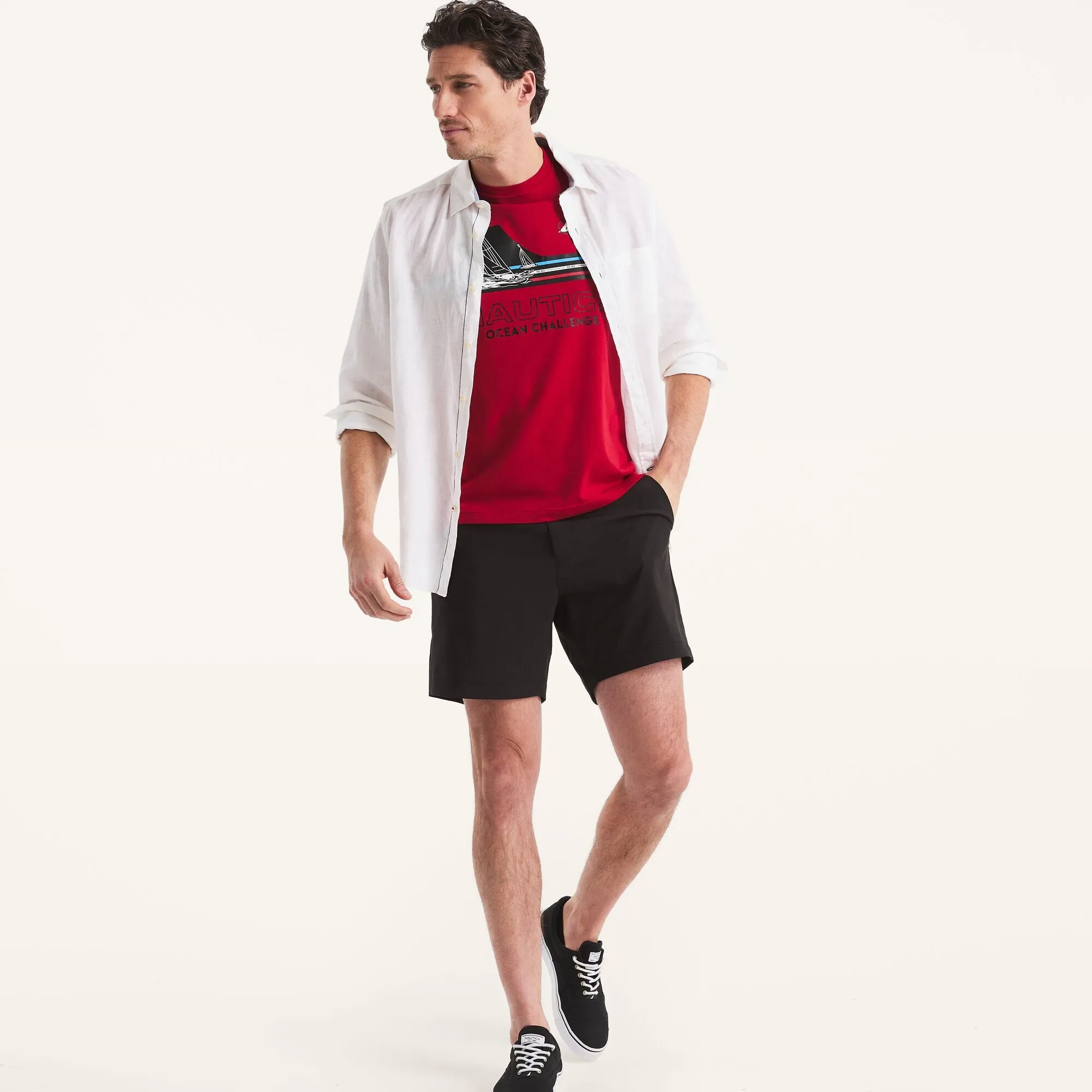Nautica Mens Ocean Challenge Graphic T-Shirt