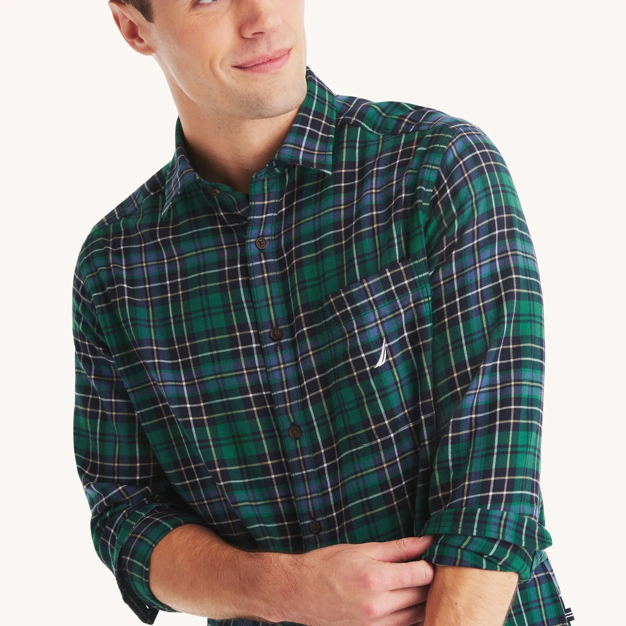 Nautica Mens Plaid Shirt