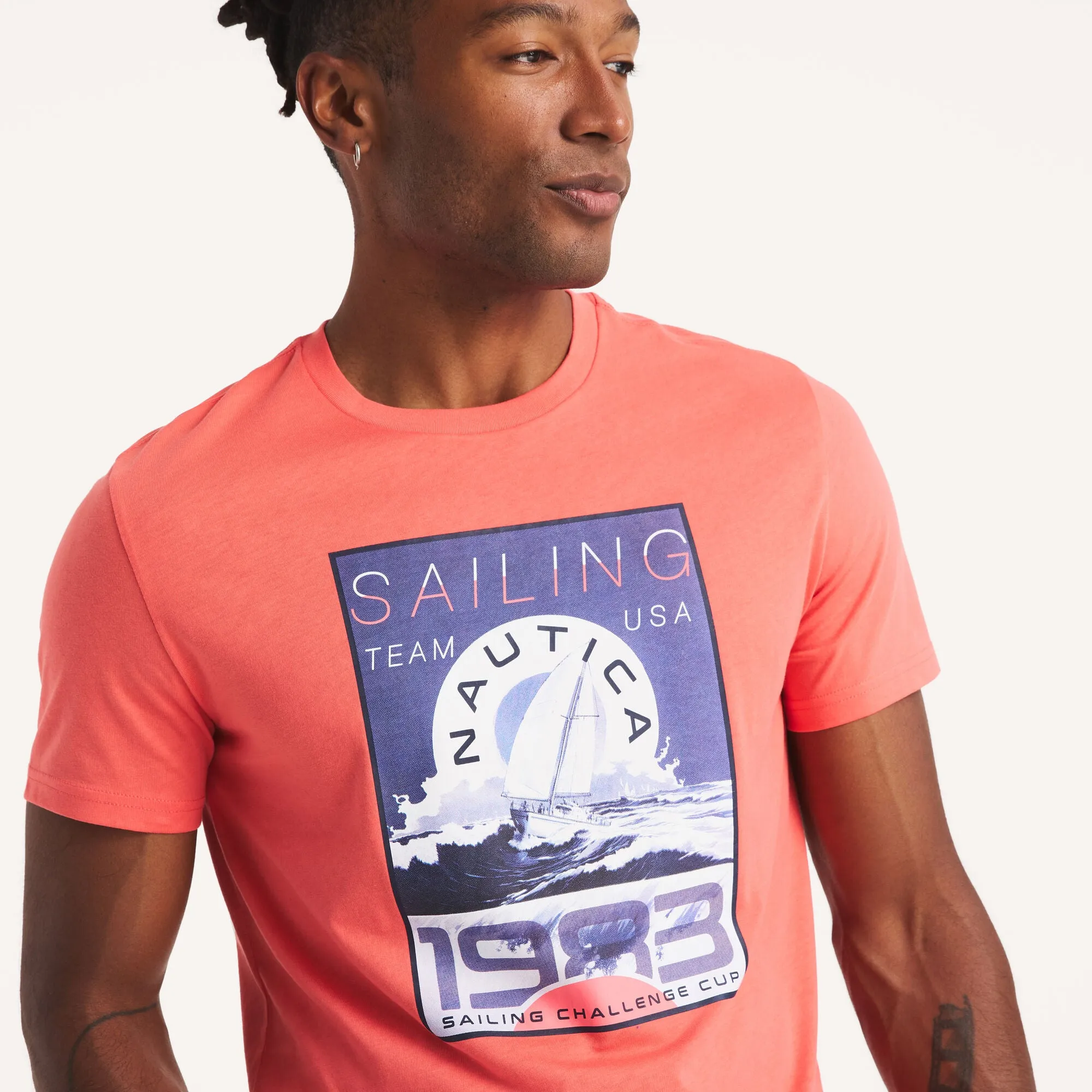 Nautica Mens Sailing Challenge Graphic T-Shirt