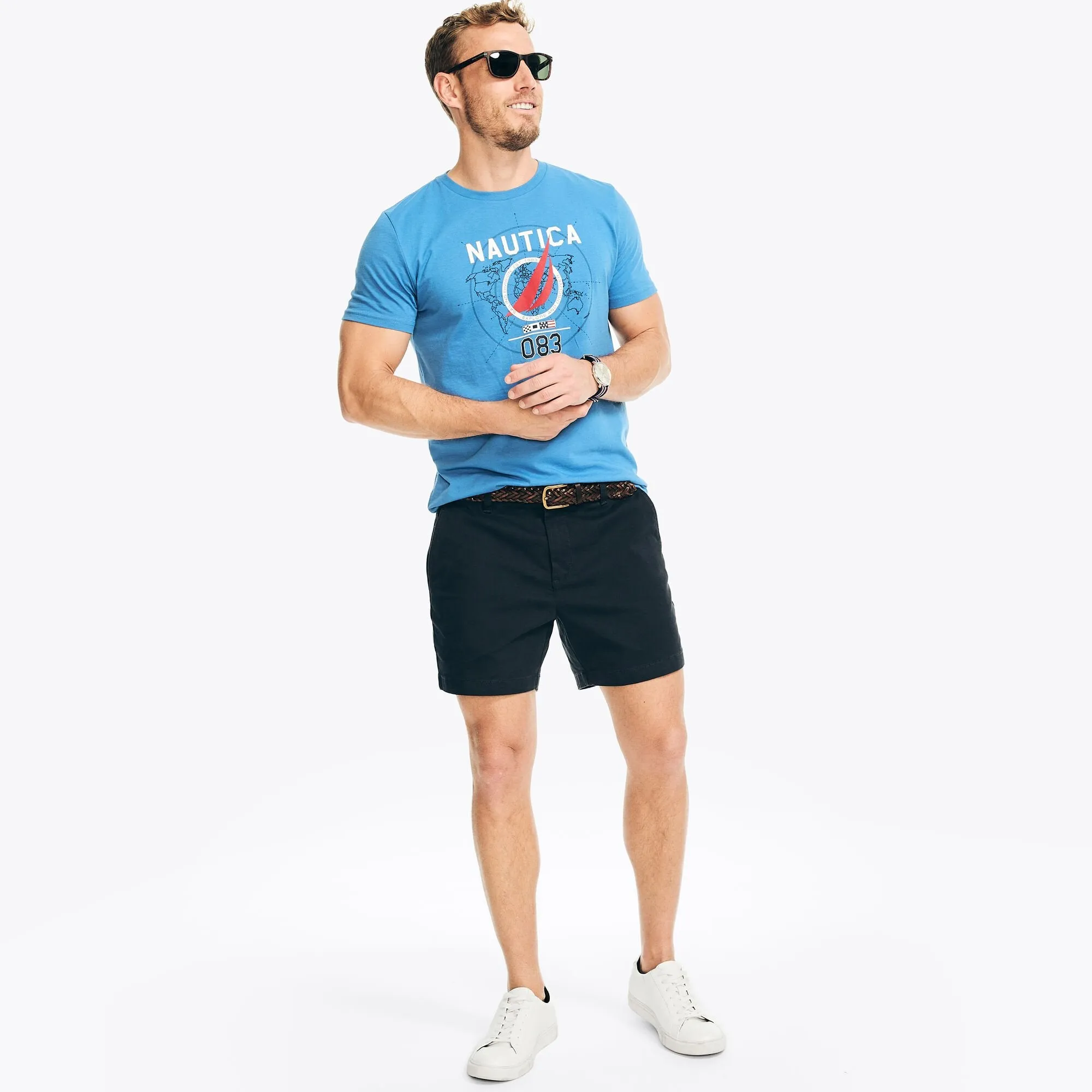 Nautica Mens Sailing Division Graphic T-Shirt