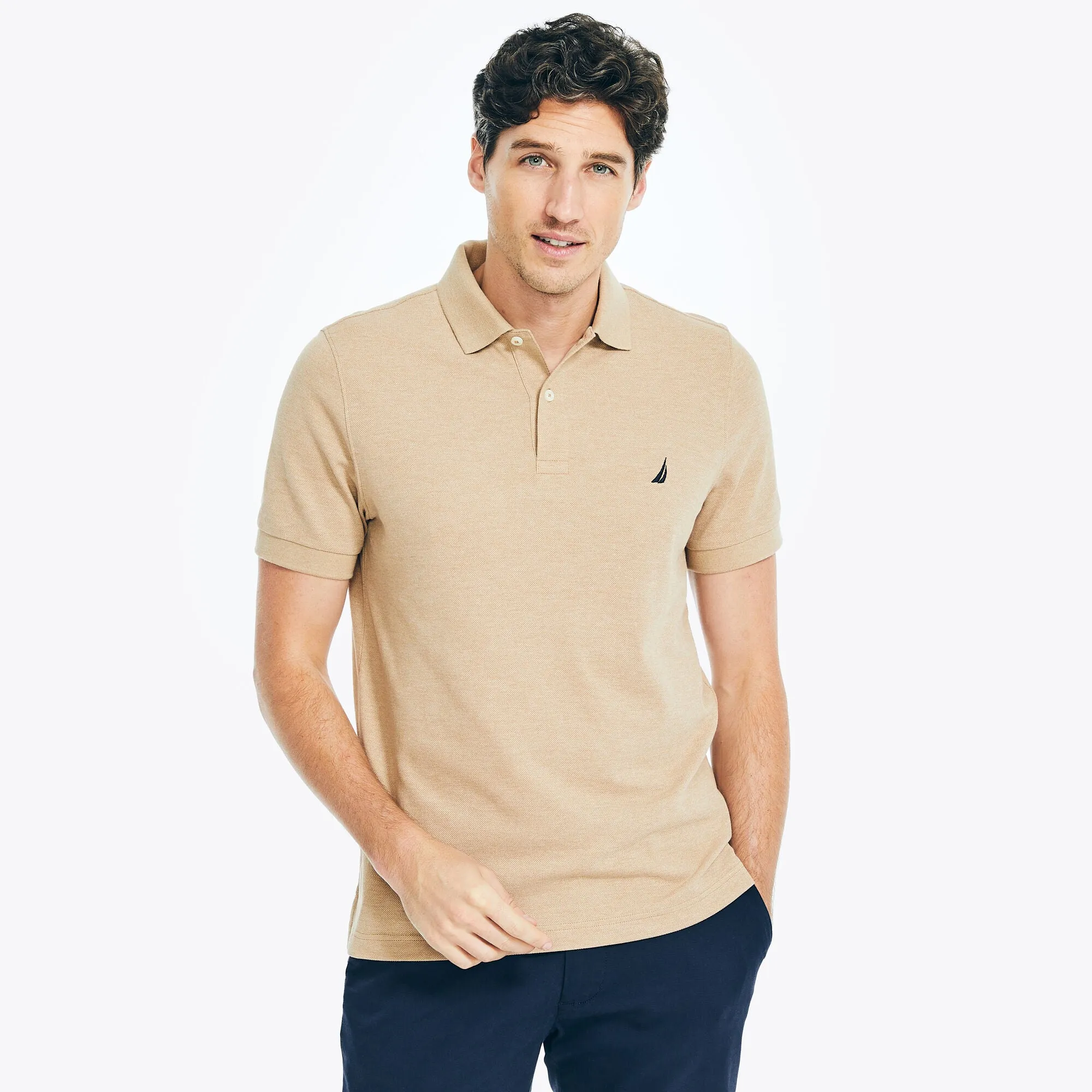 Nautica Mens Slim Fit Deck Polo