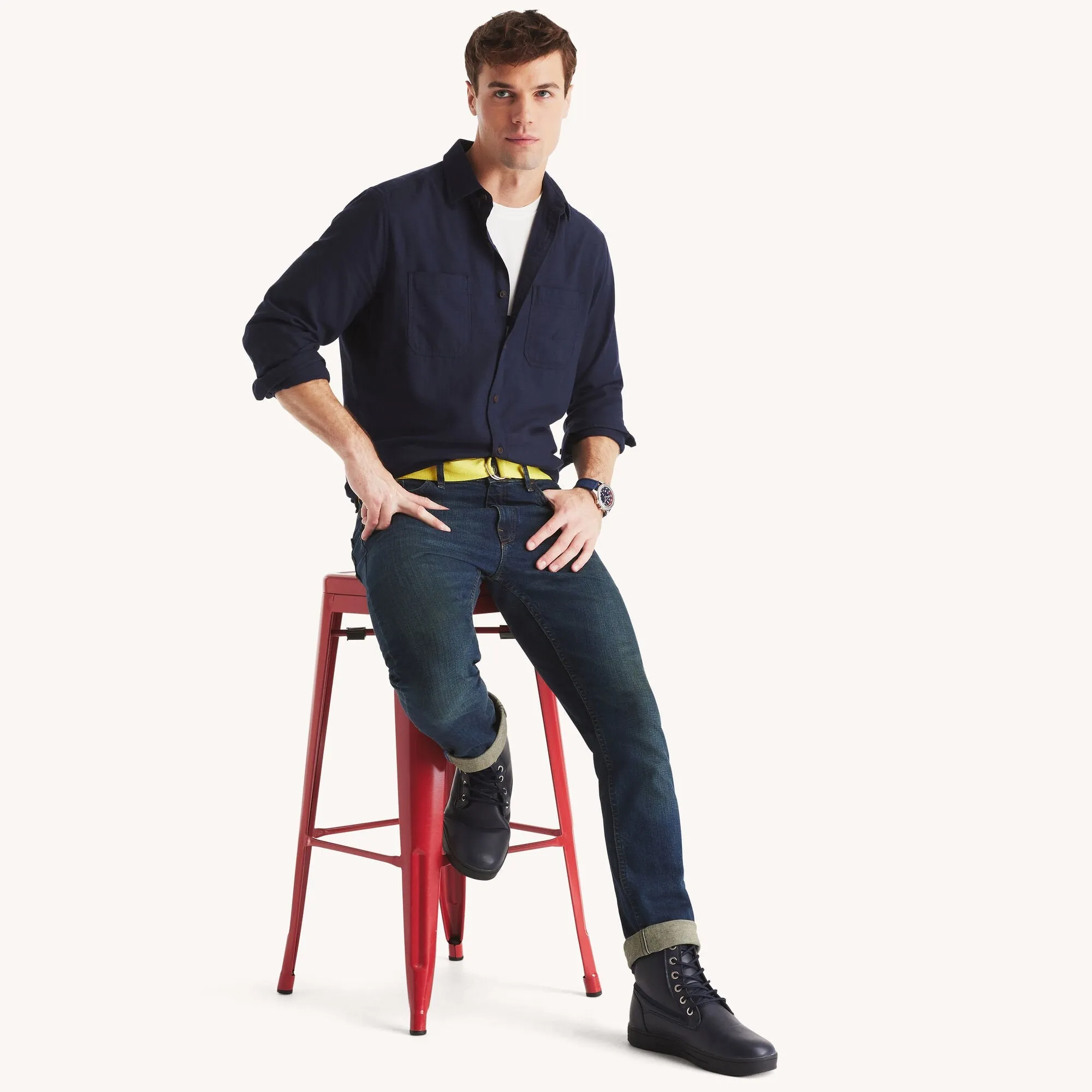 Nautica Mens Solid Shirt