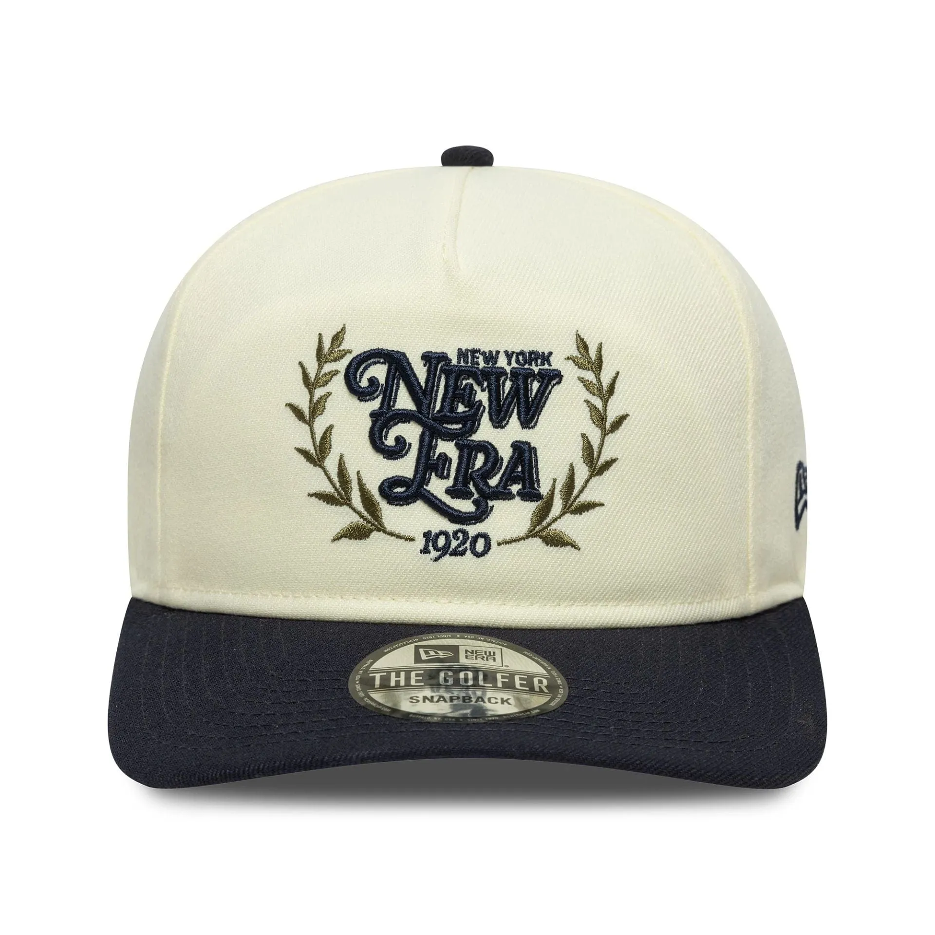 New Era Cream Pre-curved Golfer Adjustable Cap Billy J