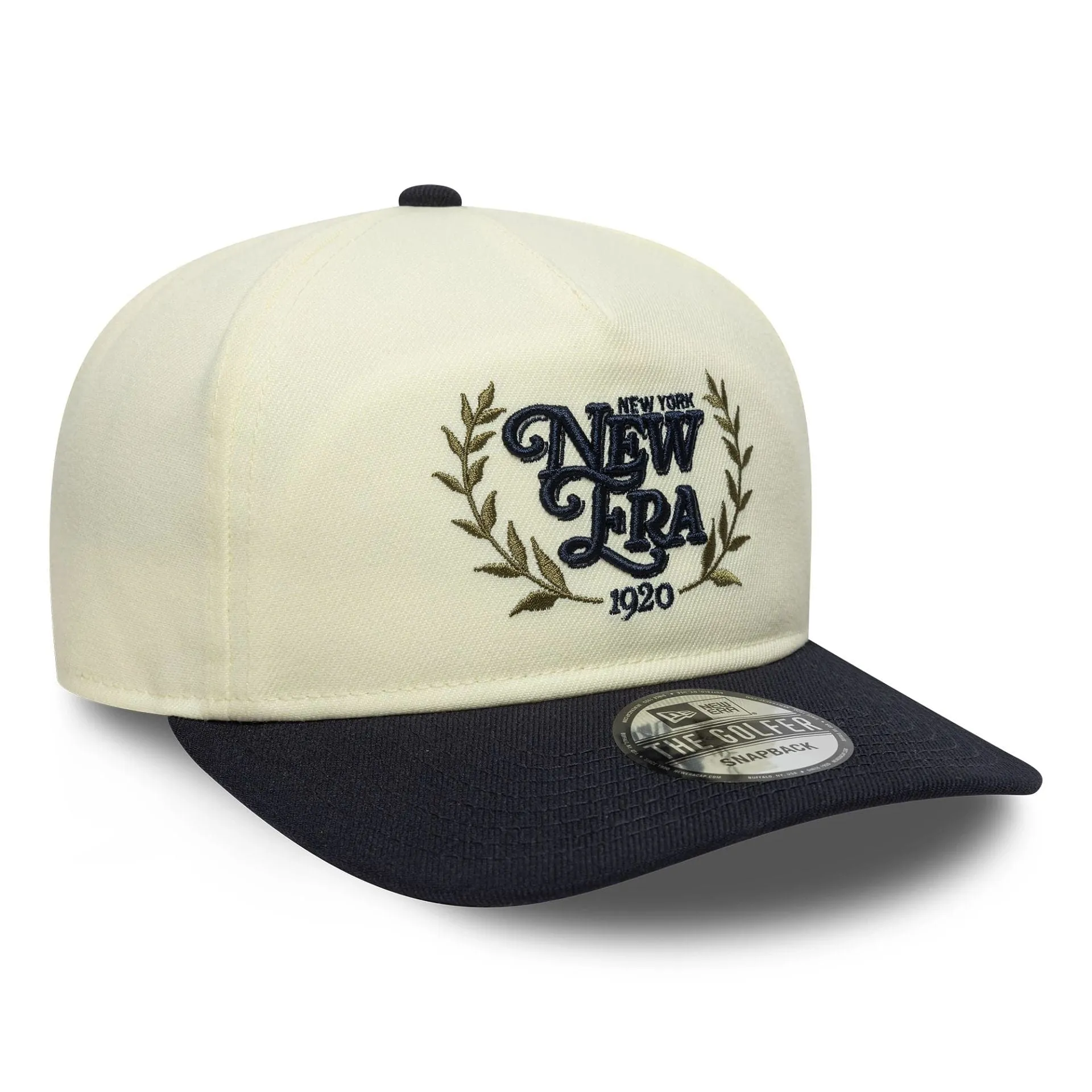 New Era Cream Pre-curved Golfer Adjustable Cap Billy J