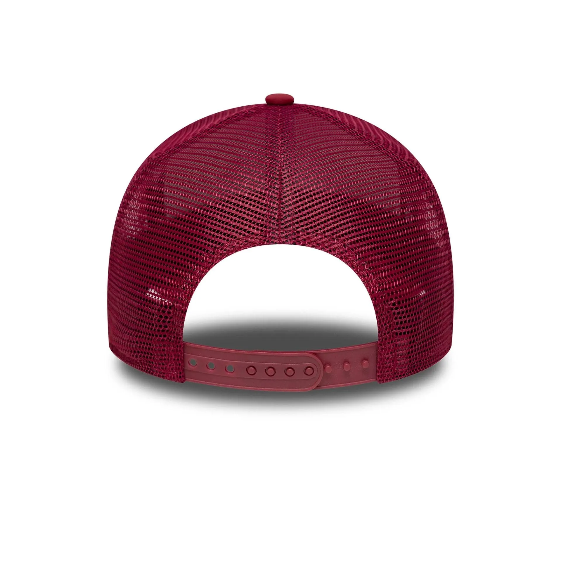 New Era Oval Foam Patch Dark Red 9FORTY A-Frame Trucker Adjustable Cap Billy J