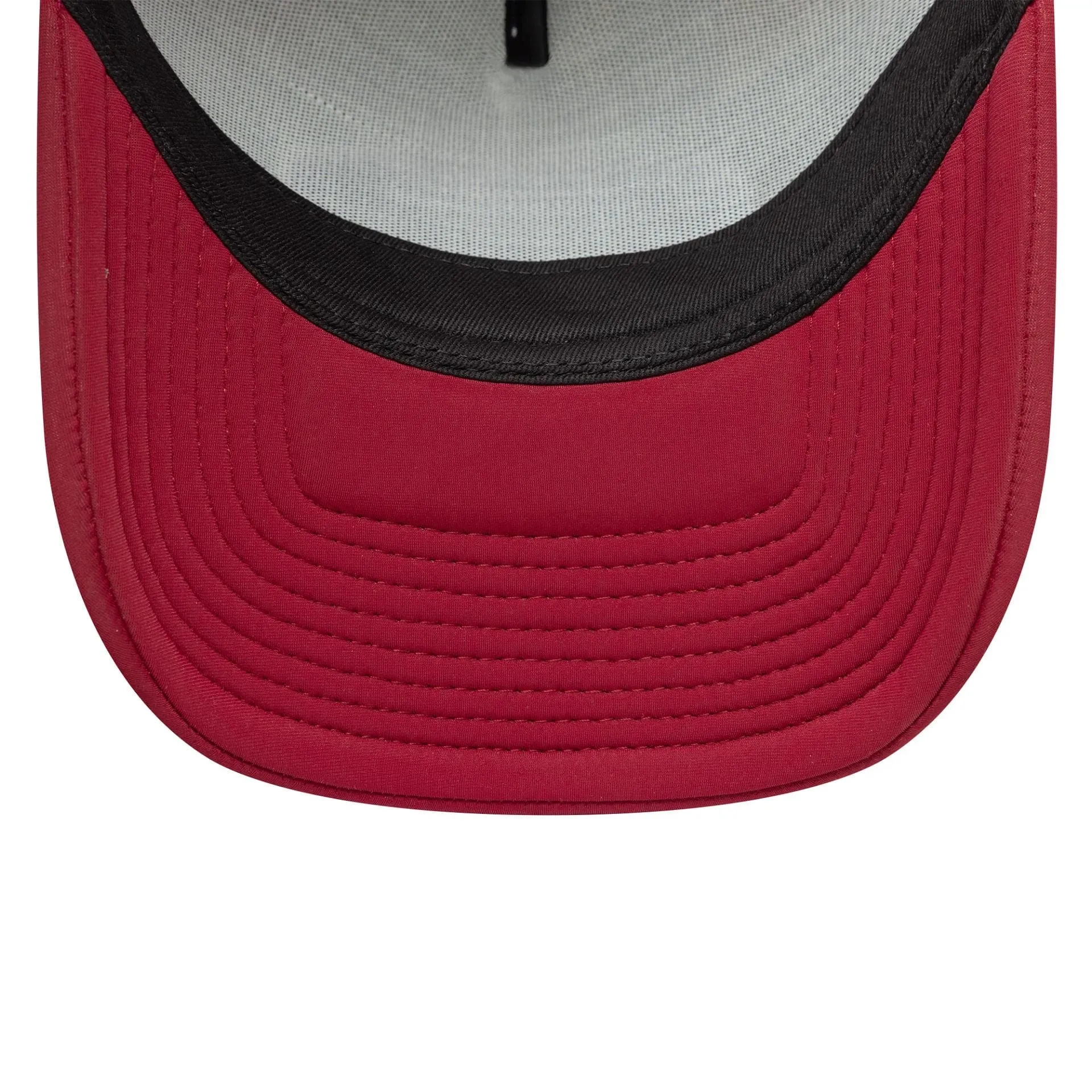 New Era Oval Foam Patch Dark Red 9FORTY A-Frame Trucker Adjustable Cap Billy J