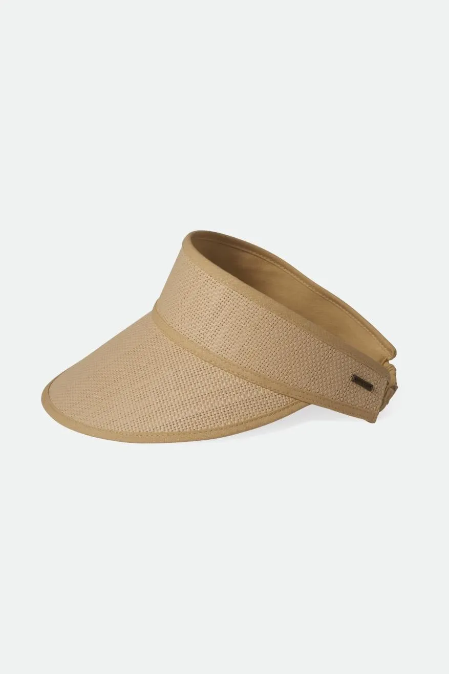 Newport Straw Visor - Natural/Natural Brixton