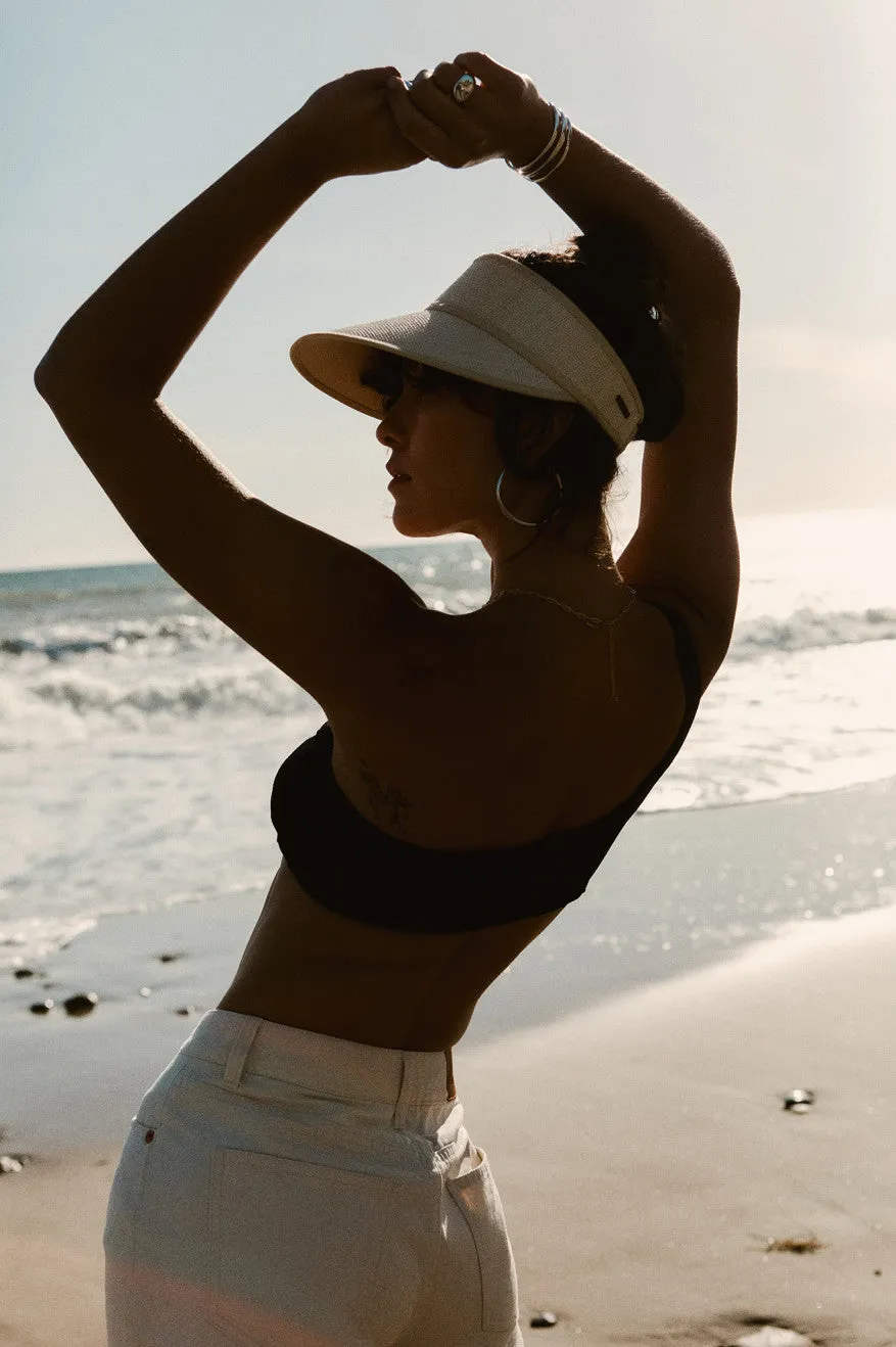 Newport Straw Visor - Natural/Natural Brixton